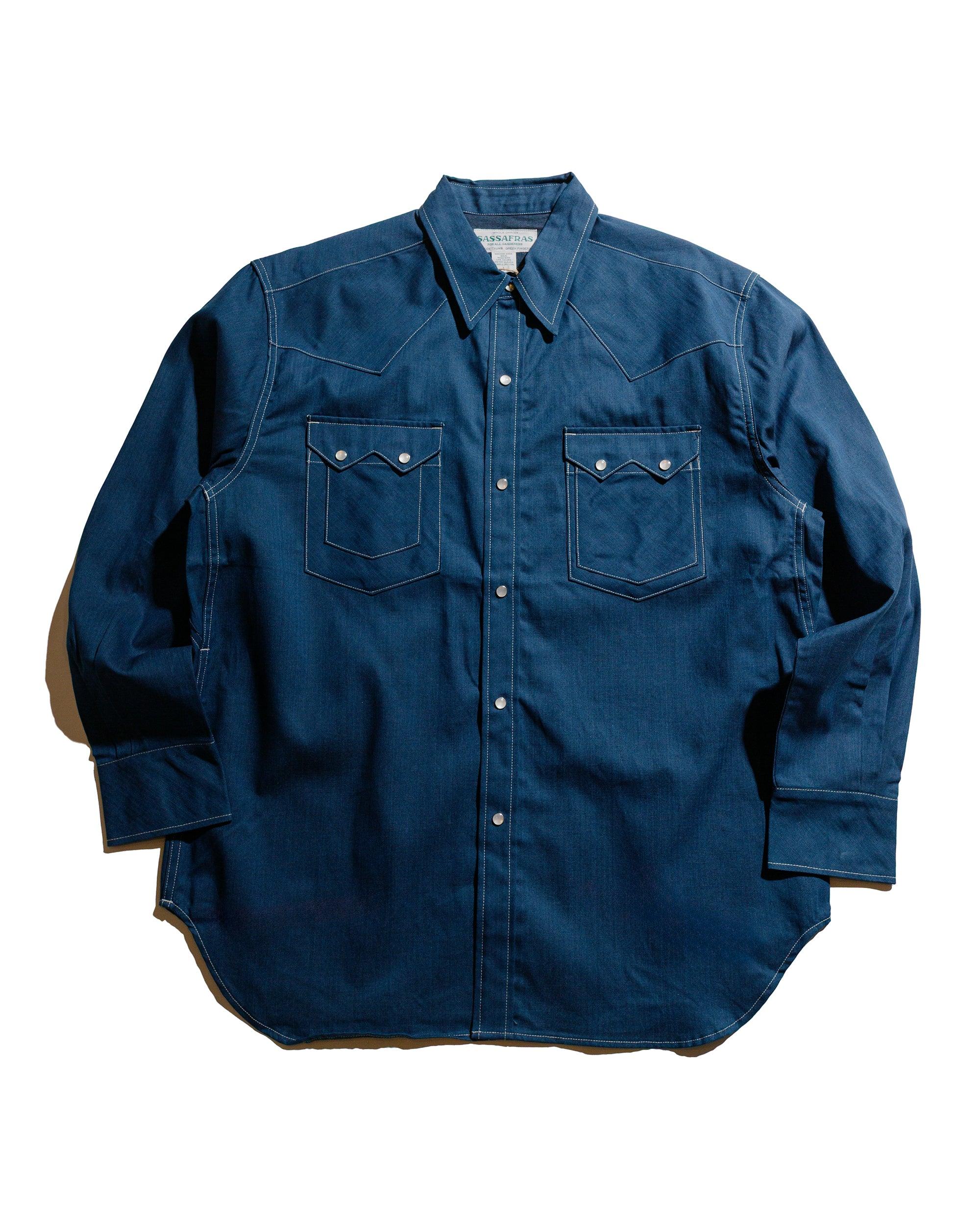 Weeds Digger Shirt 6.5oz Herringbone Denim Indigo