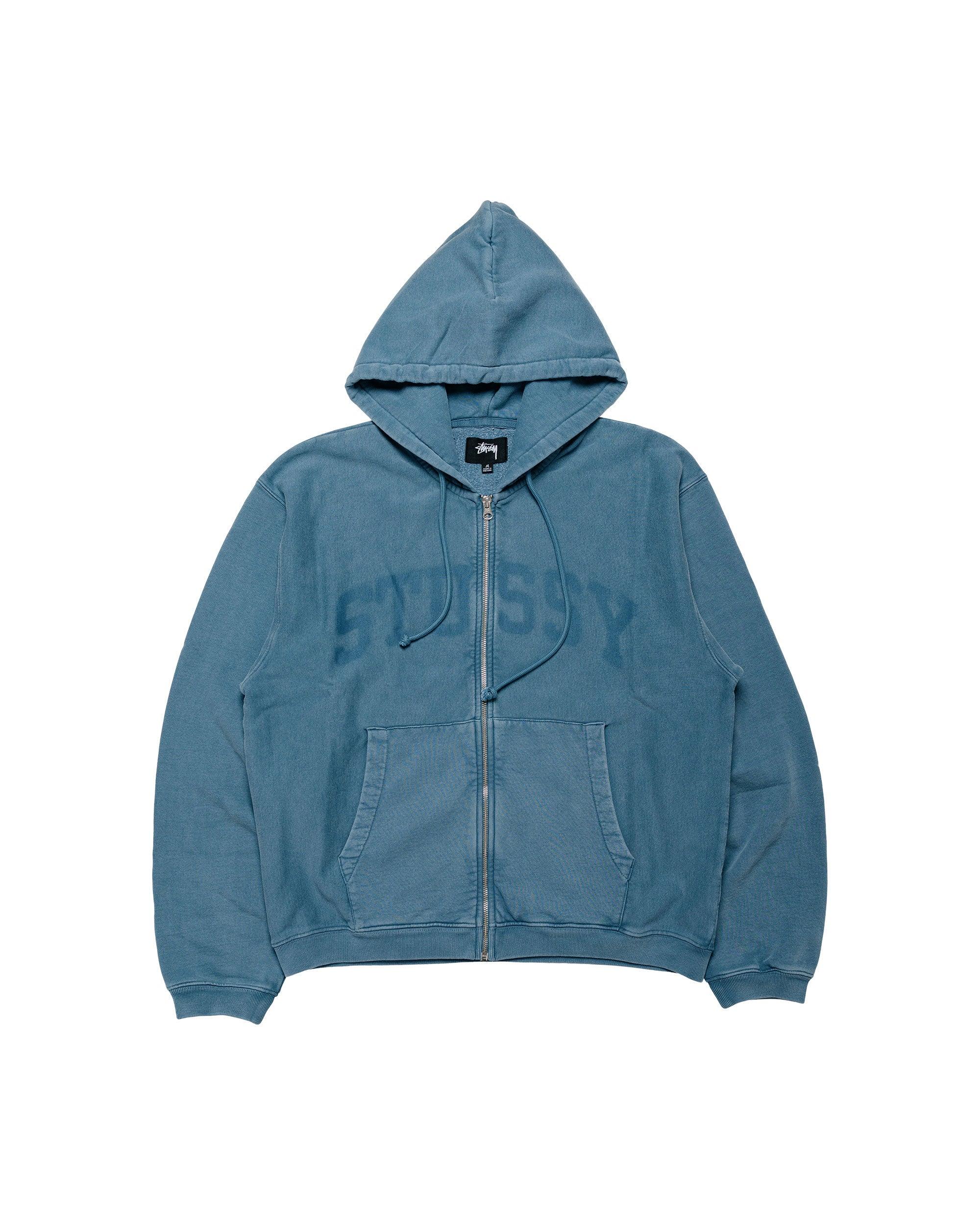 Stüssy Faded Graphic Zip Hood Washed Navy