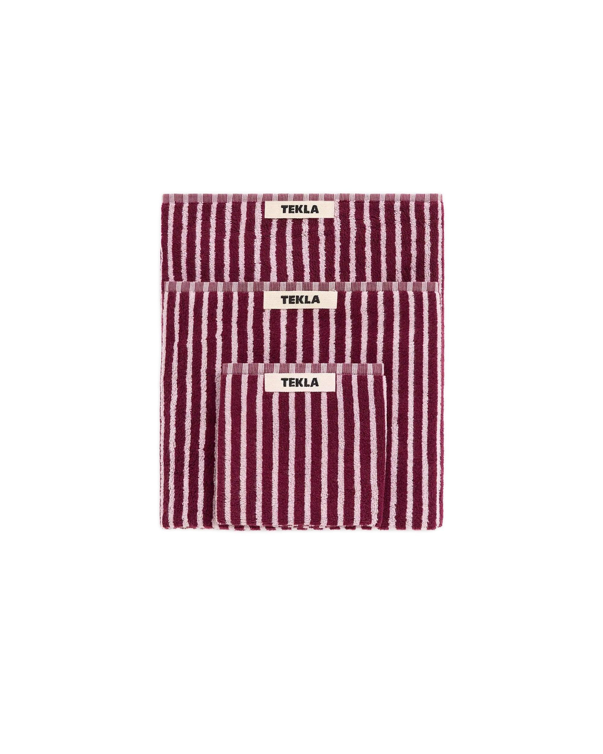 Terry Washcloth Red & Rose