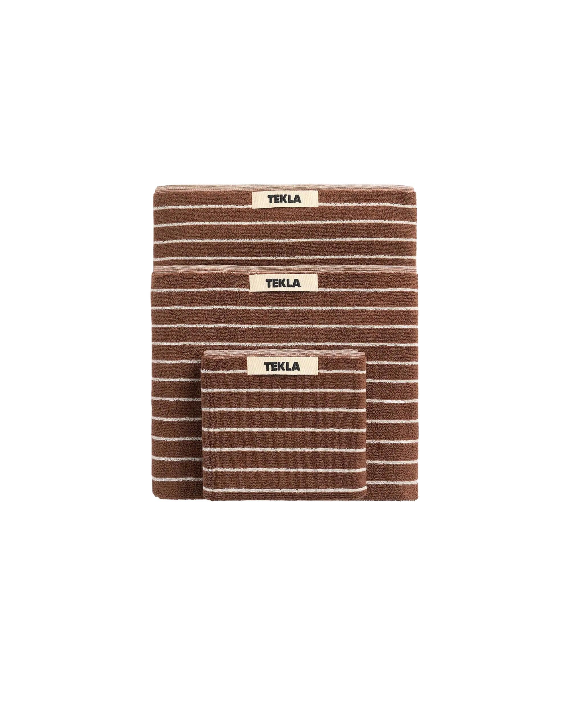 Terry Washcloth Rust Stripes