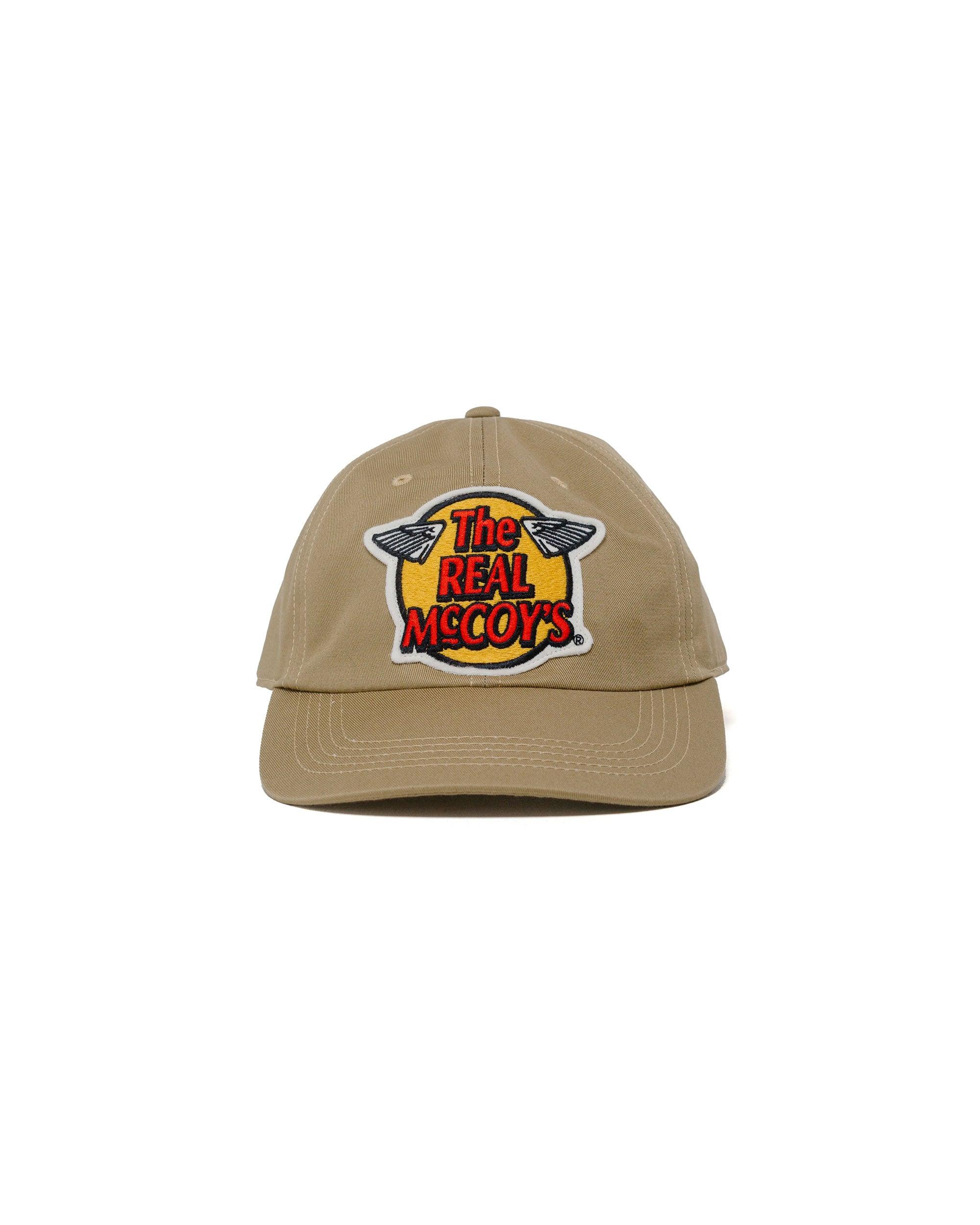 MA23001 The Real McCoy's Logo Baseball Cap Khaki