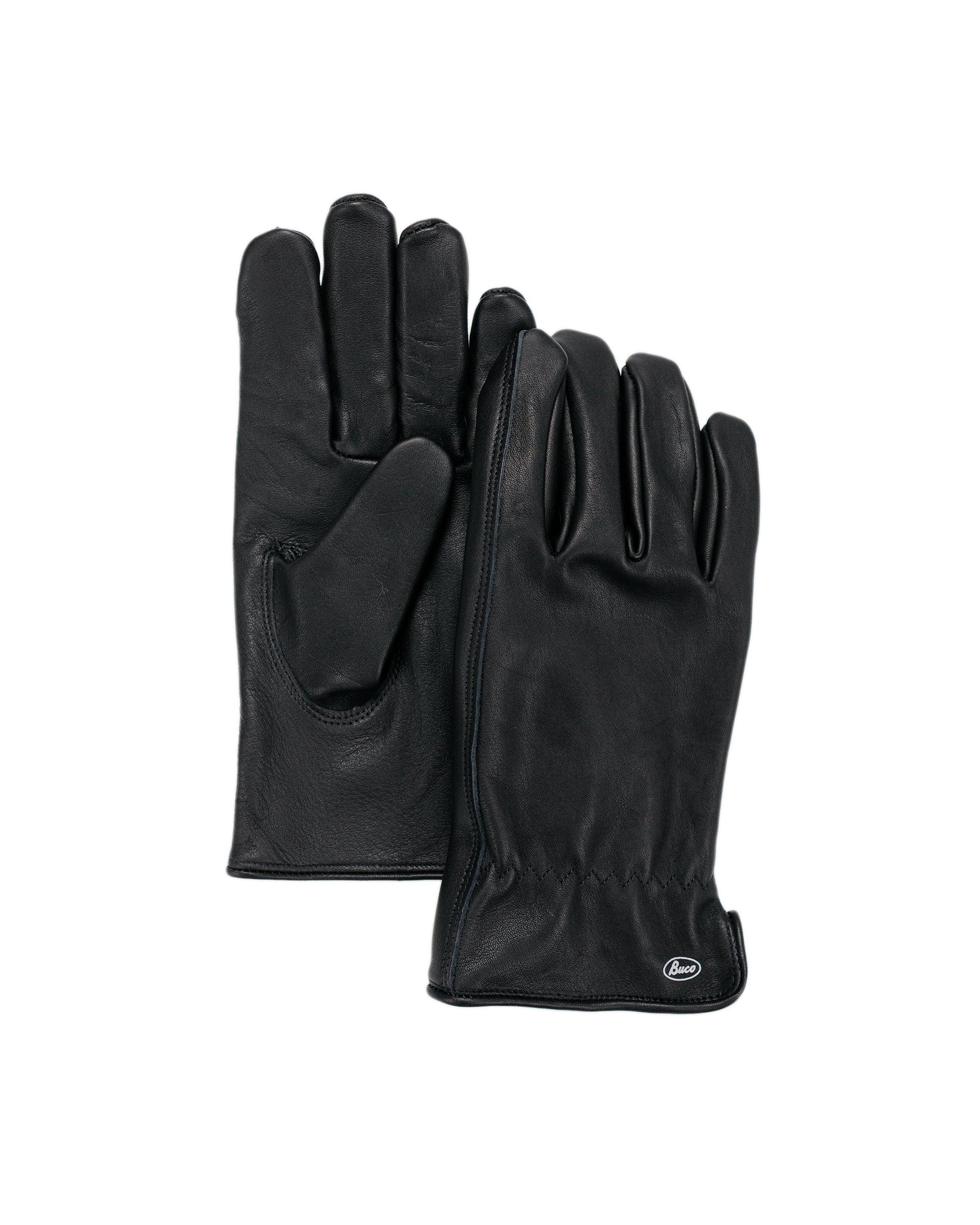 BA25001 BUCO Horsehide Motorcycle Gloves Black