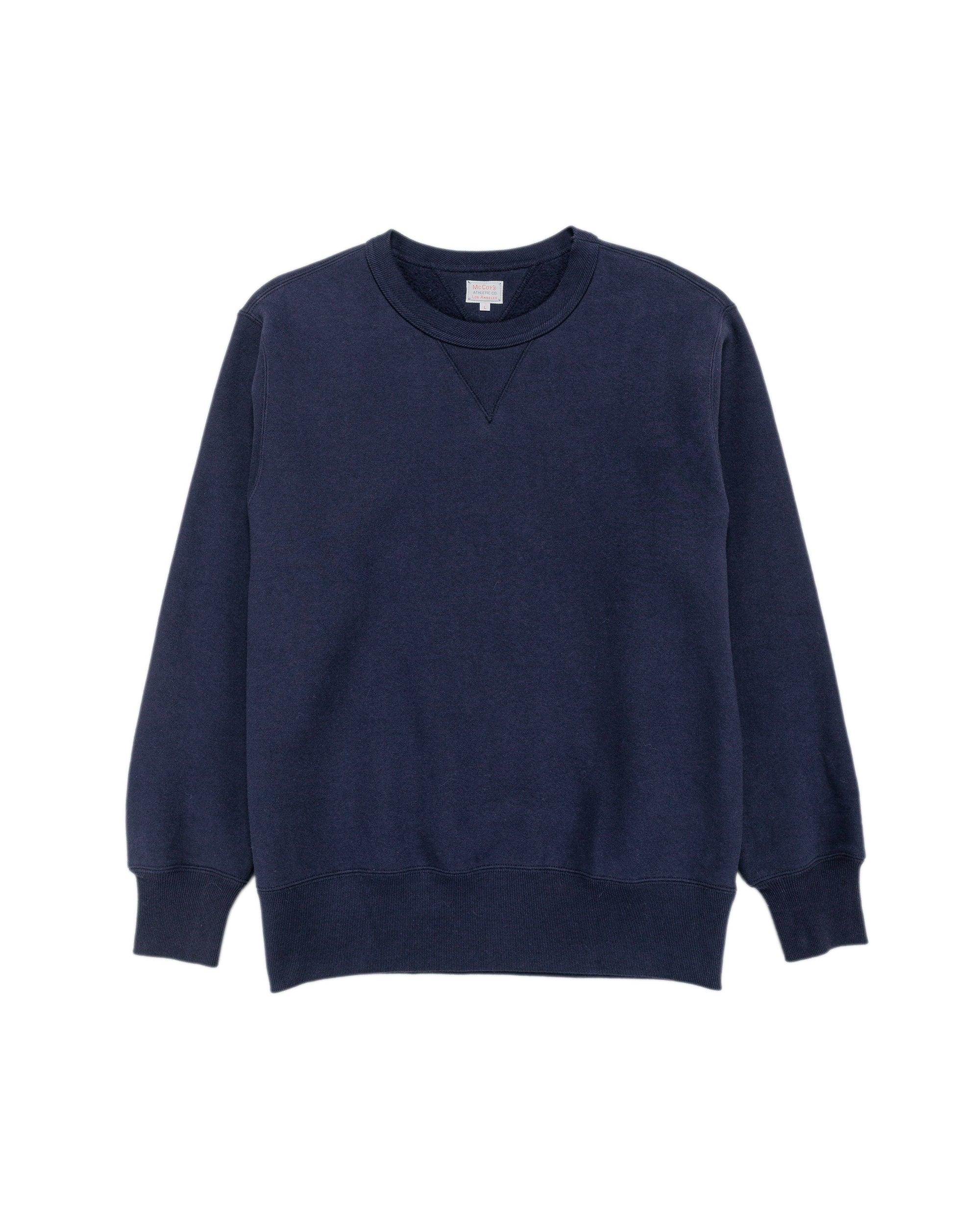 The Real McCoy’s MC24113 10 Oz. Loopwheel Crewneck Sweatshirt Navy