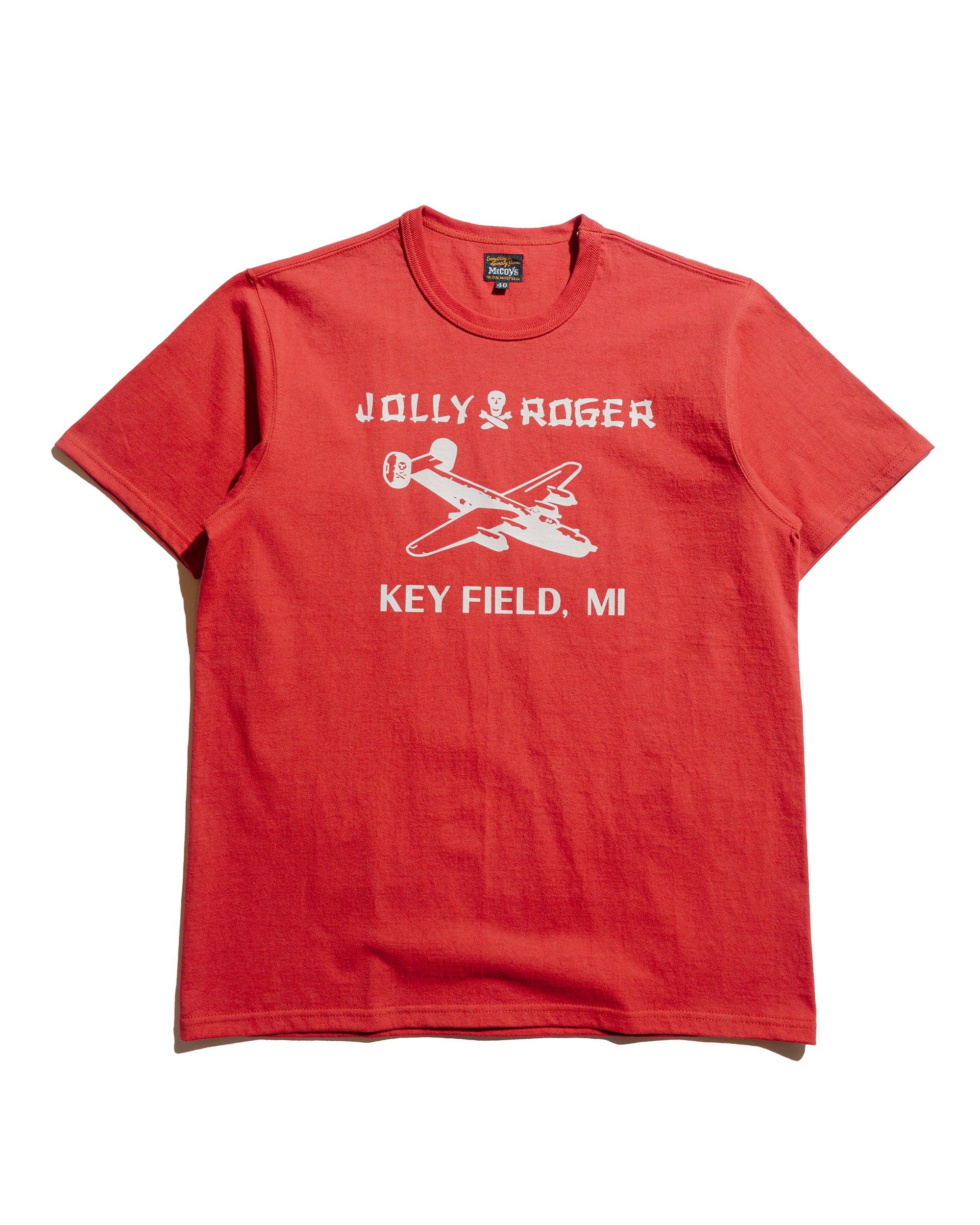 MC25003 Military Tee / Jolly Roger, Key Field Cherry