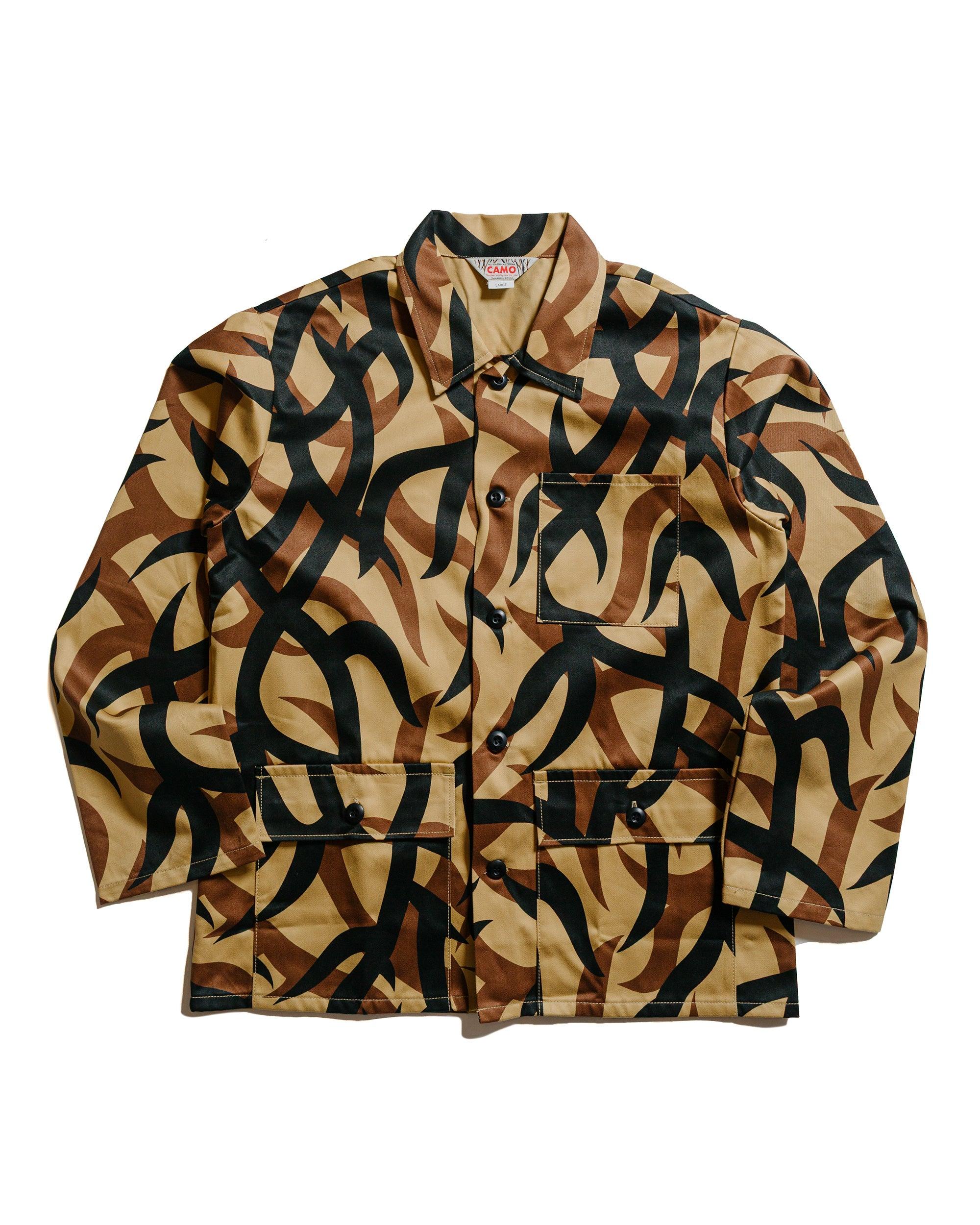 MJ25013 Tribal Camouflage Combat Jacket Beige
