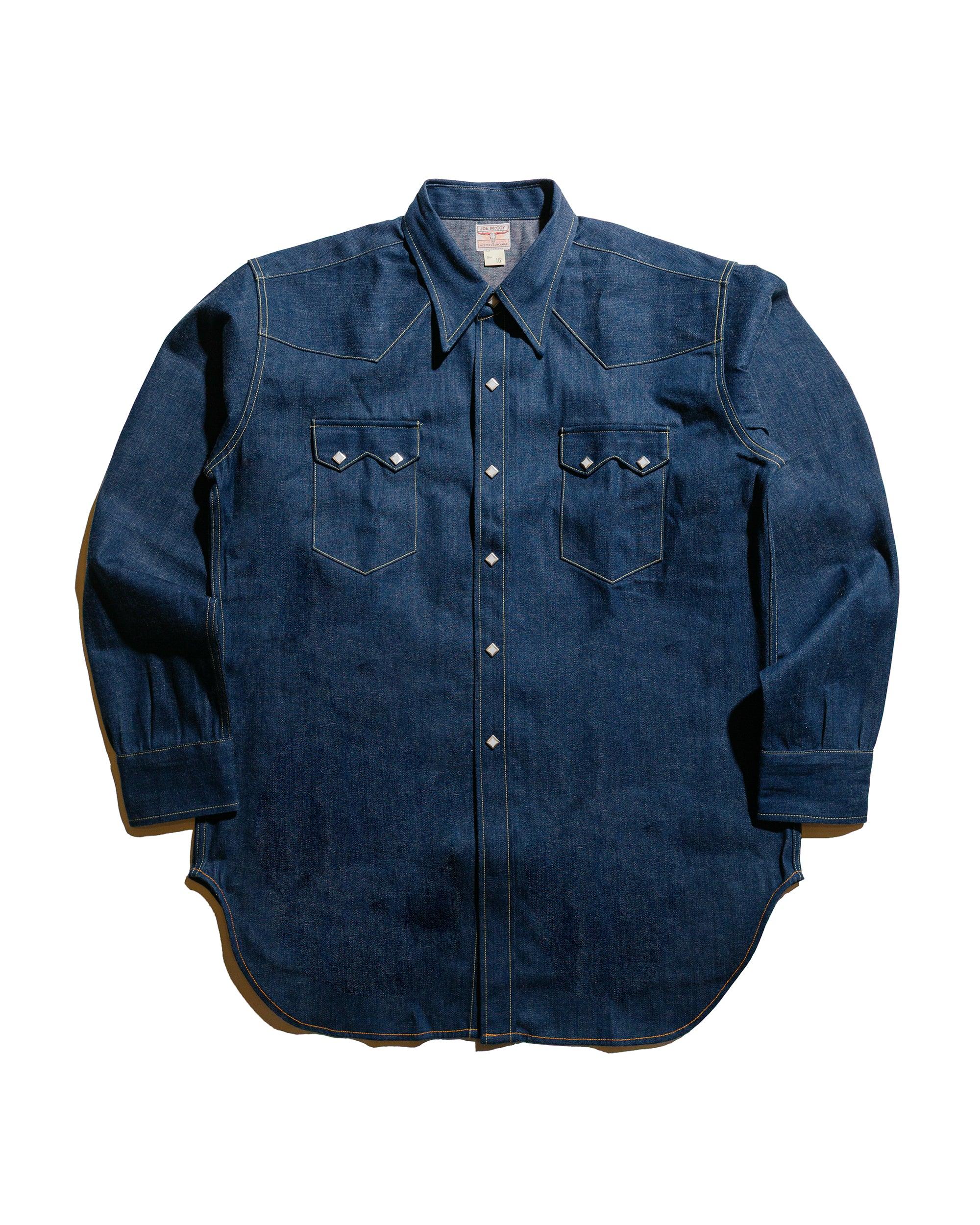 MS22003 Denim Western Shirt / Sawtooth Indigo
