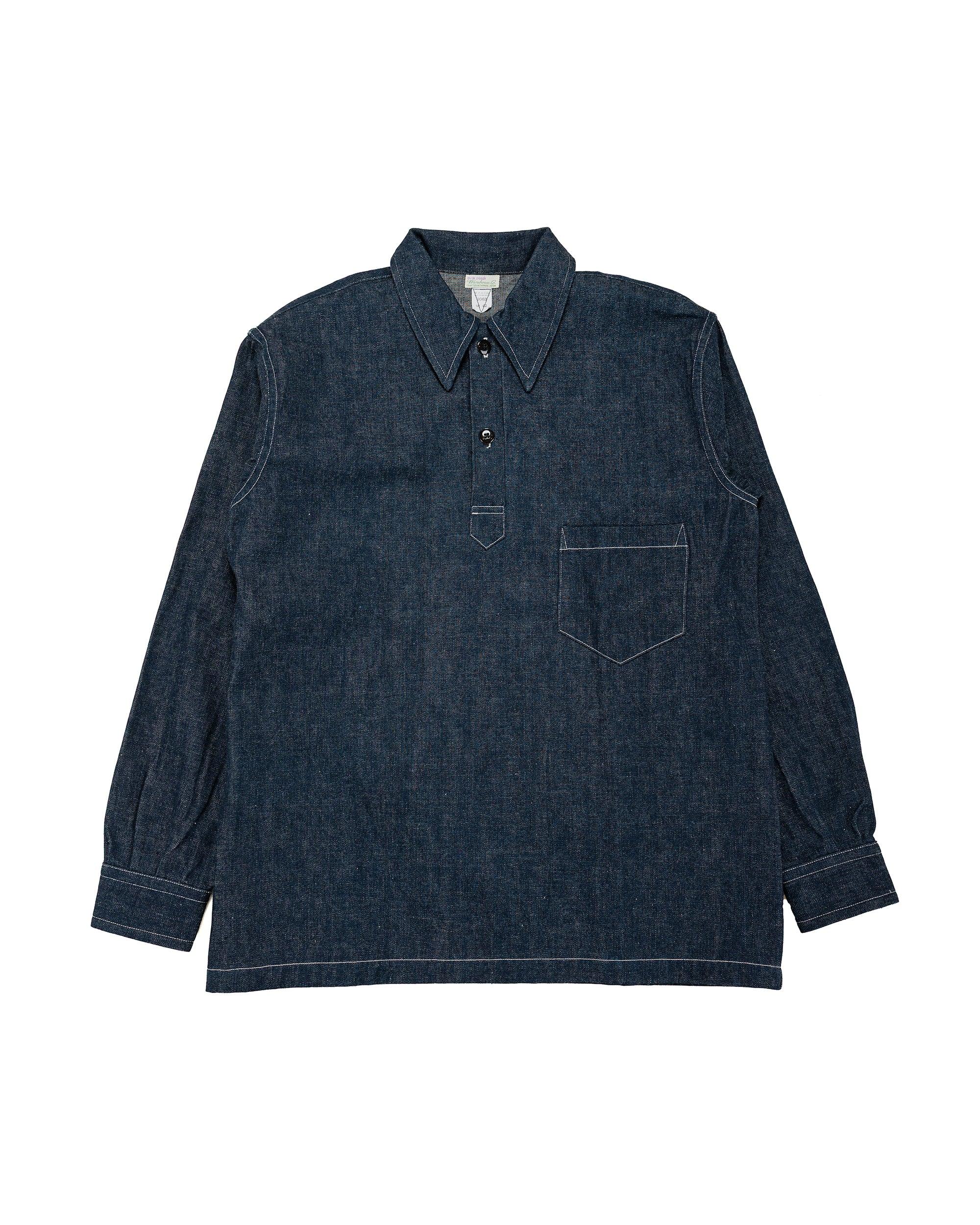 Lot. 3063 1930's WPA One Pocket Pullover Shirt Indigo Denim