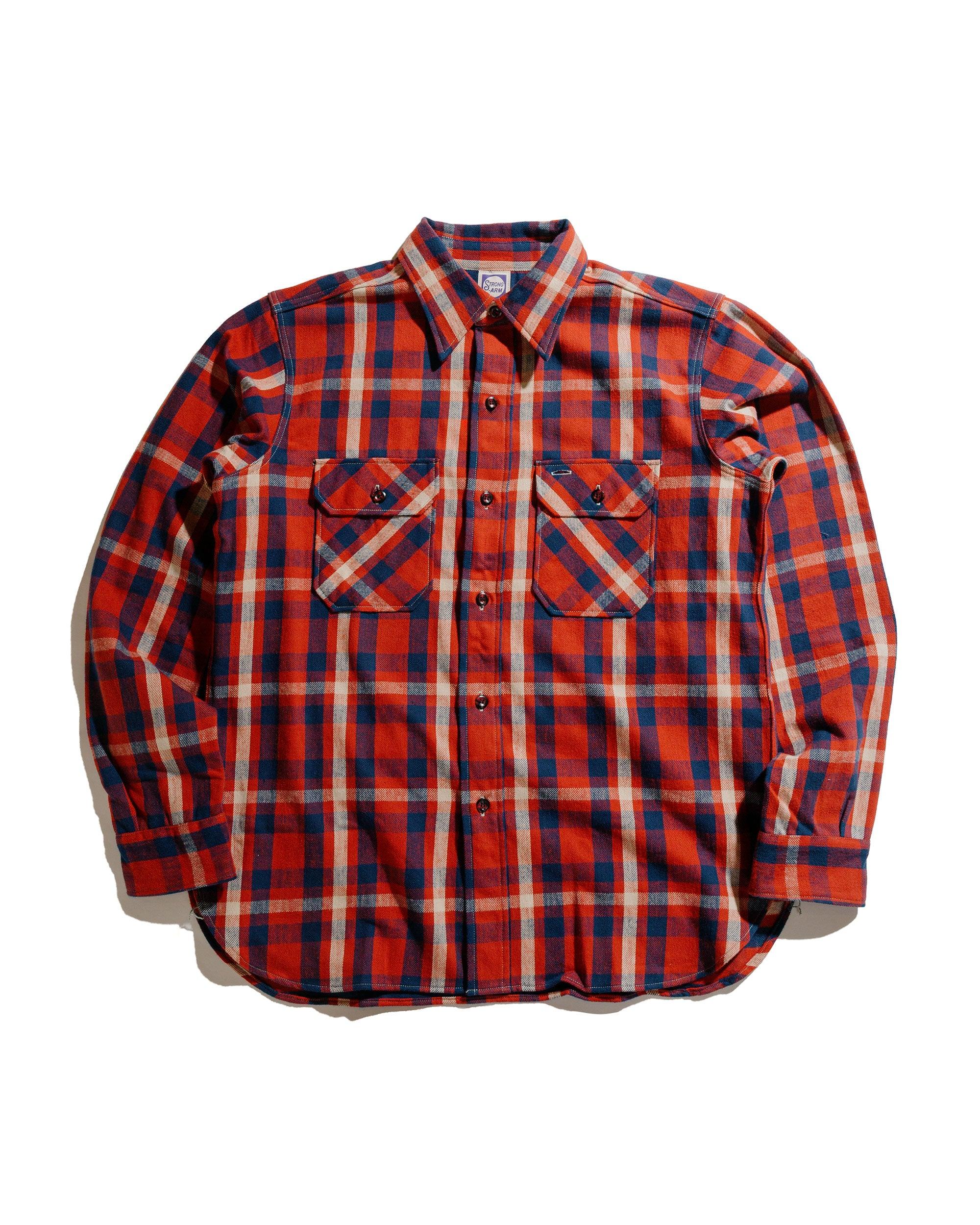 Lot. JG-06-2 The Ancient Flannel (The Rounded Pockets) B Pattern Red/Navy