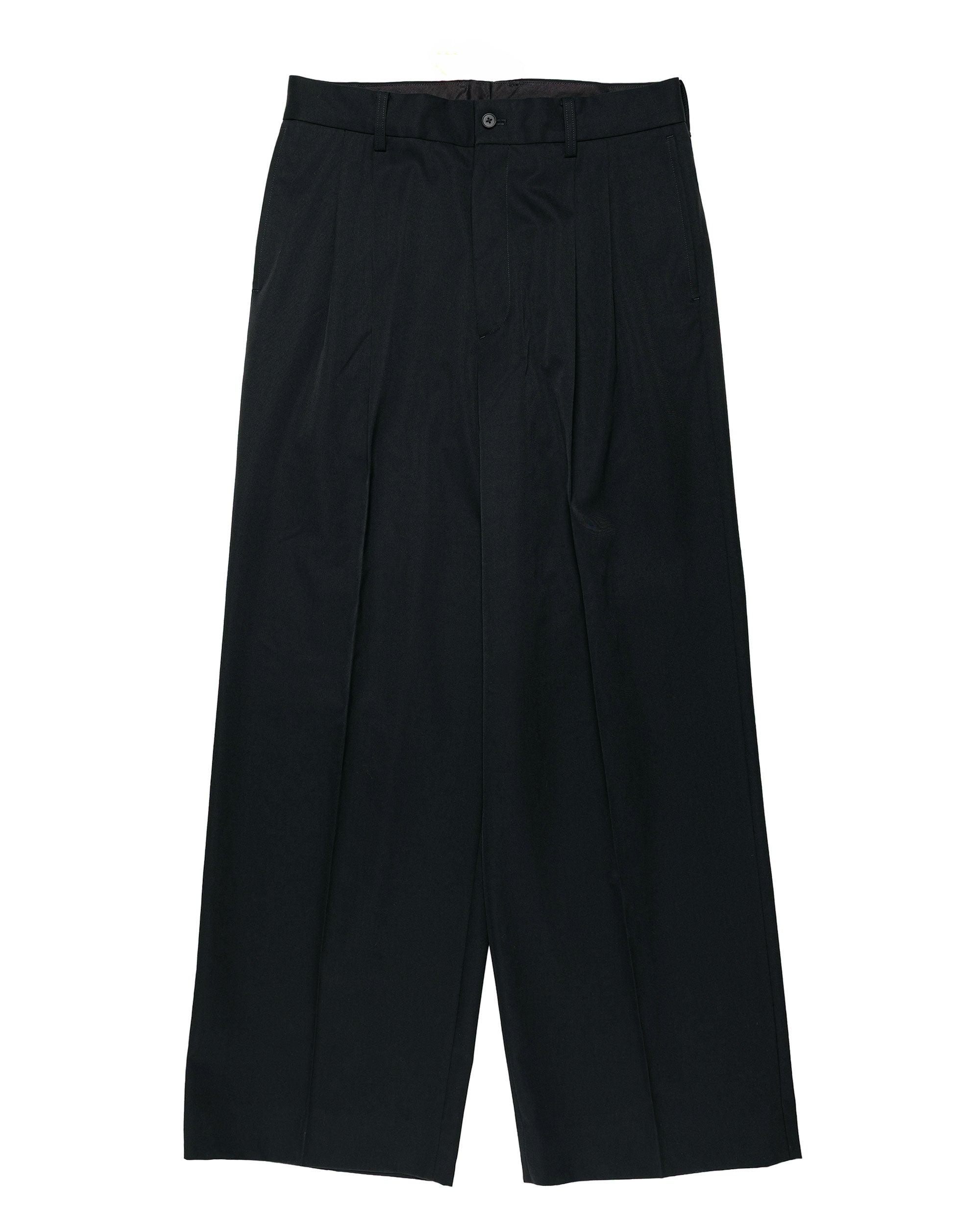 Long Wide Trousers Black