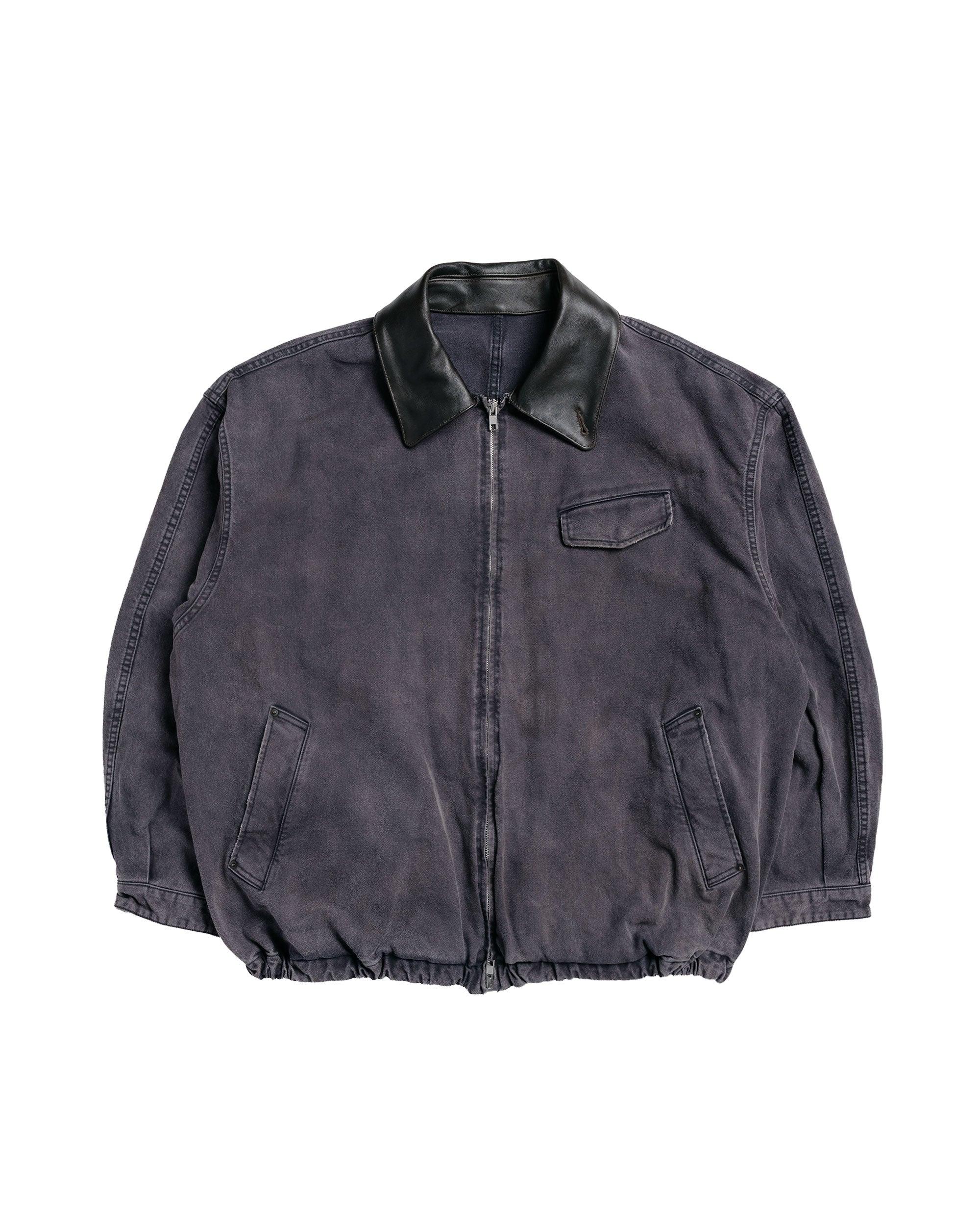 Sulfur Dyed Whip Cord Vintage Zip Jacket Black