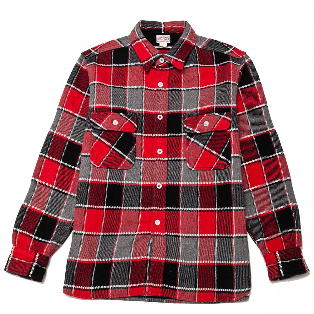 MS19105 8HU Napped Flannel Shirt / Tongass Plaid Red