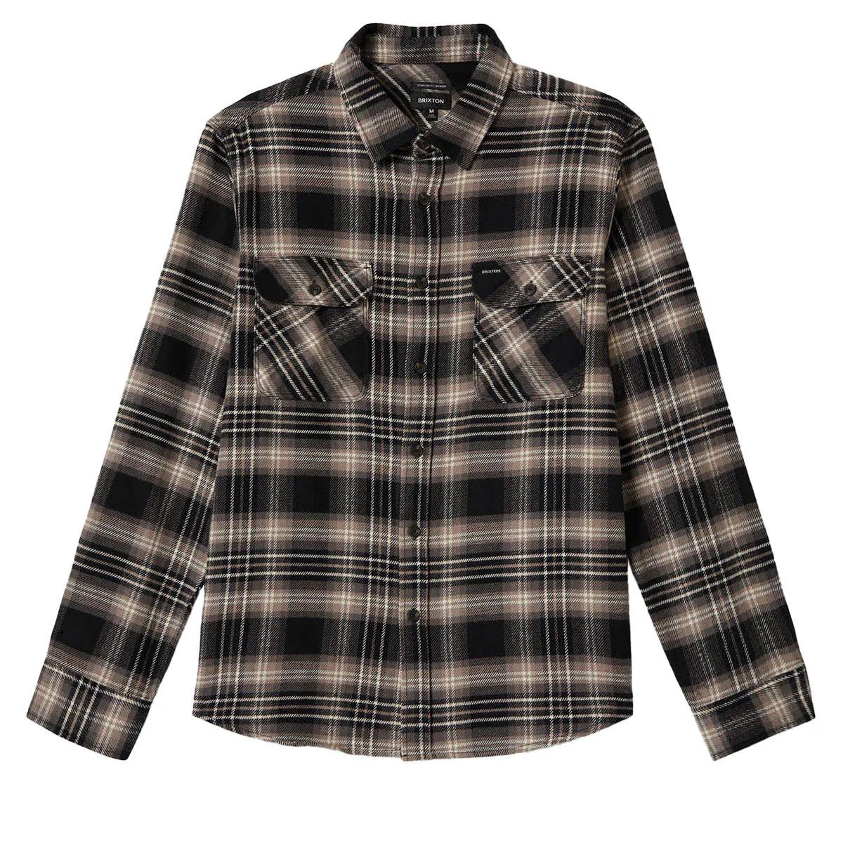 Men's Bowery Flannel - Black/ Charcoal/ Beige - 01213