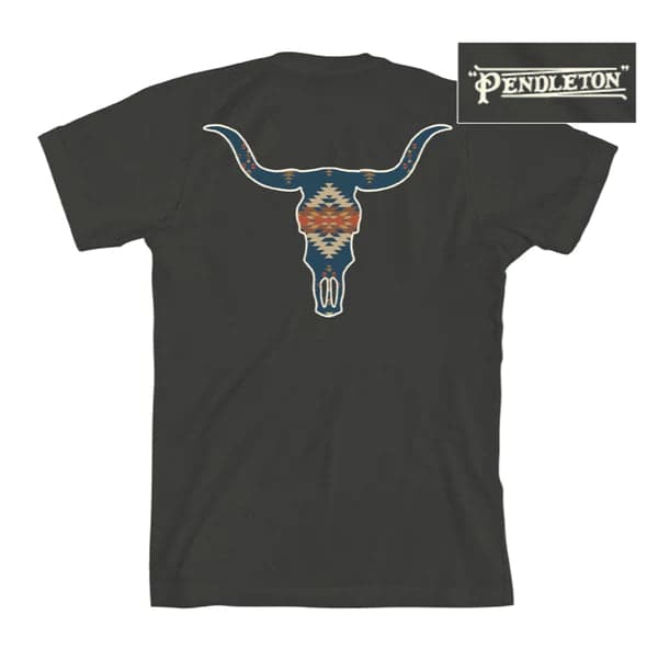 Men's Rancho Arroyo Longhorn Tee - Vintage Black