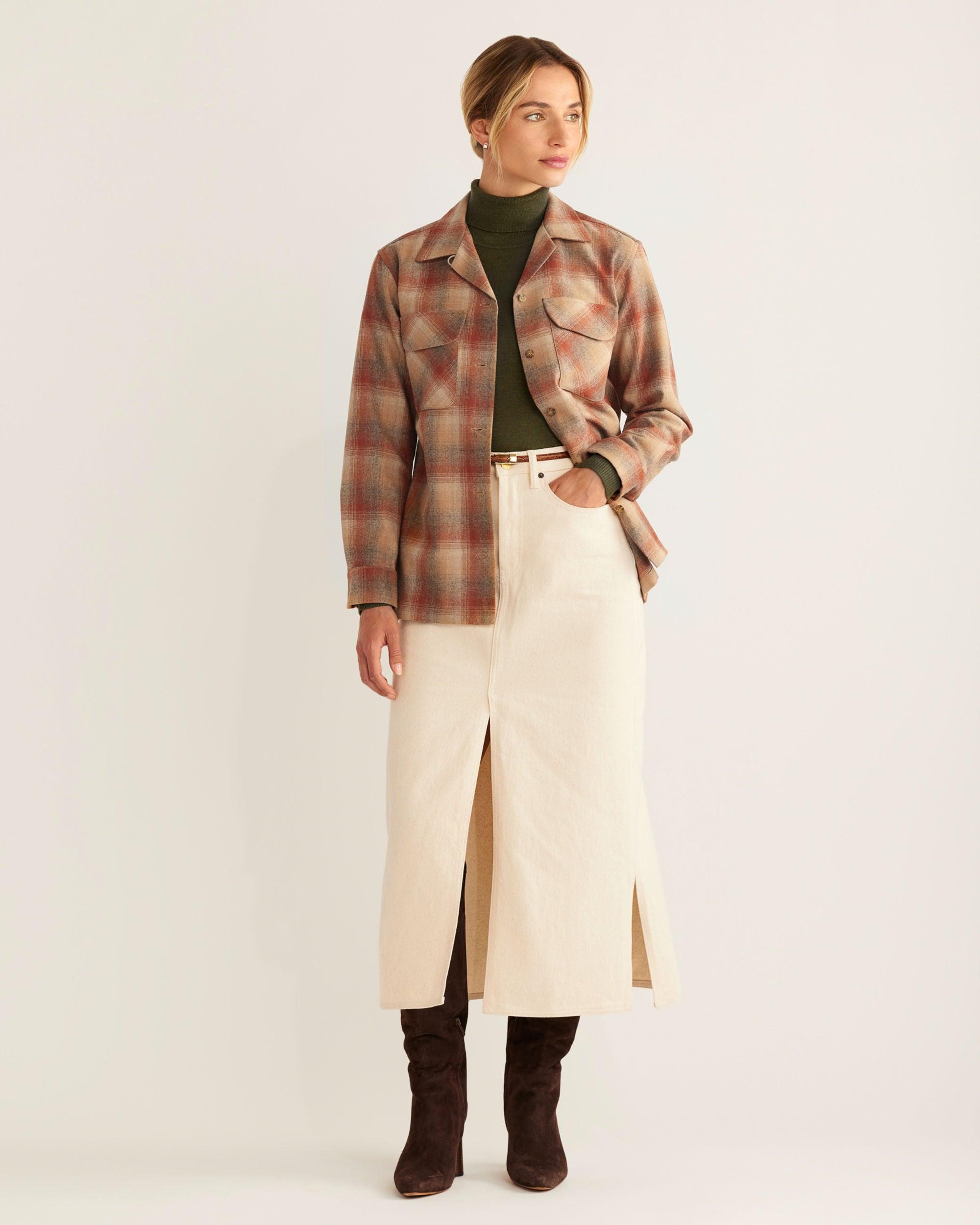 Women's Boyfriend Board Shirt Copper/Gold Multi TM470-32577