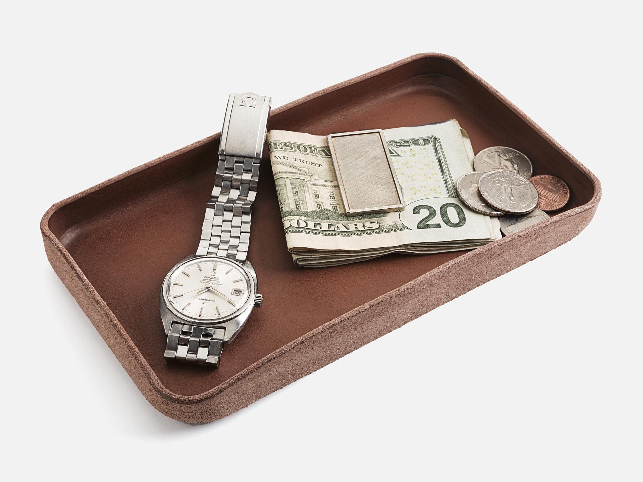No. 309 Leather Valet Trays, Brown