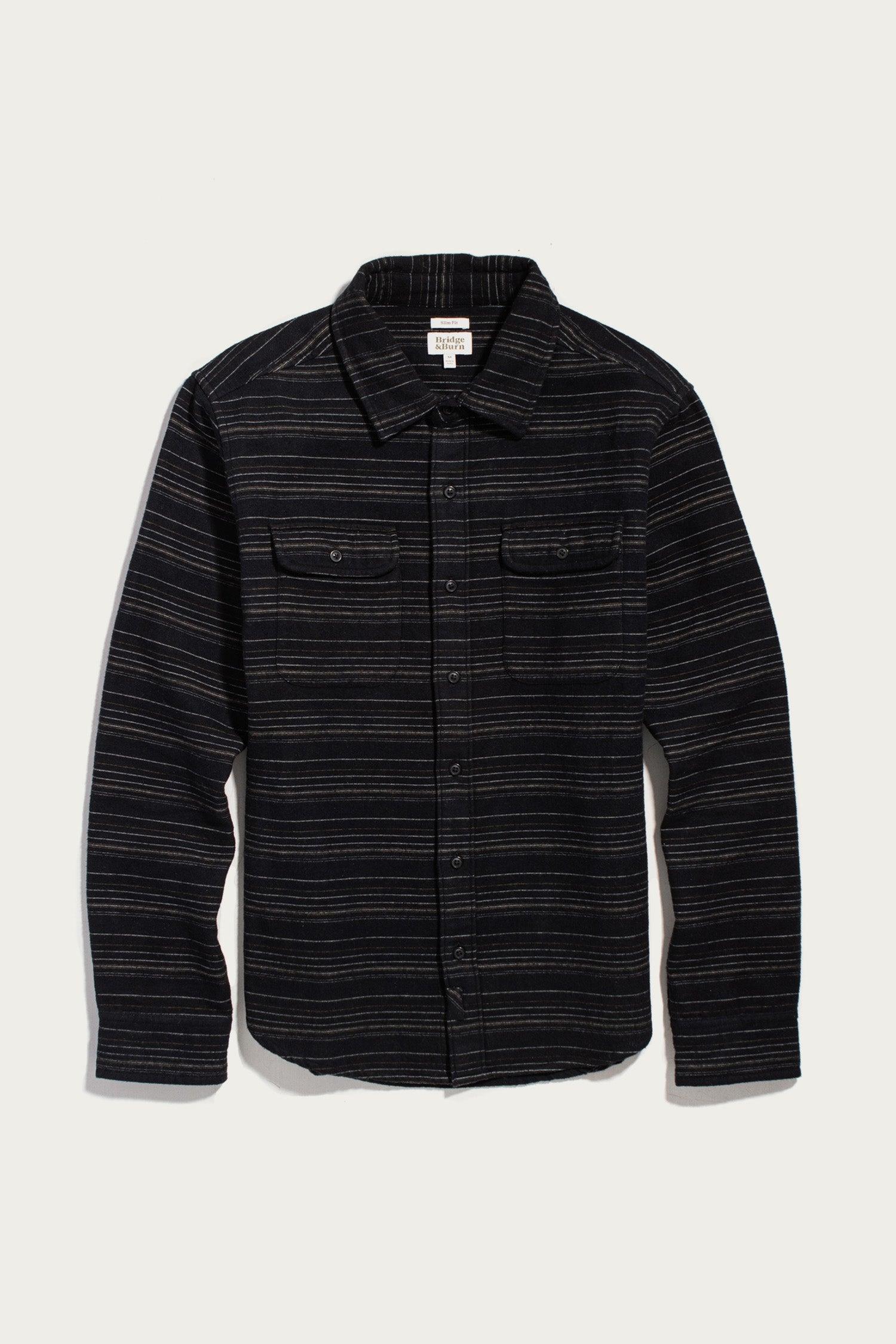 Cole Slim Shirt / Raven Stripe