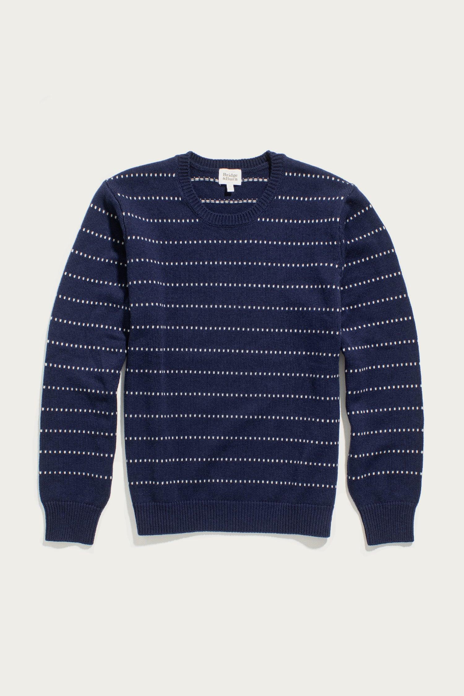 Cline Sweater / Navy Dotted Path