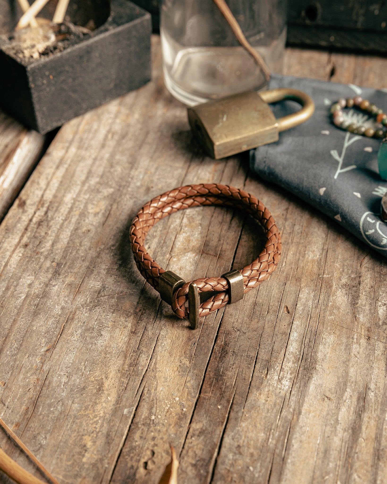 Hook & Loop Leather Bracelet | Odin Leather Goods