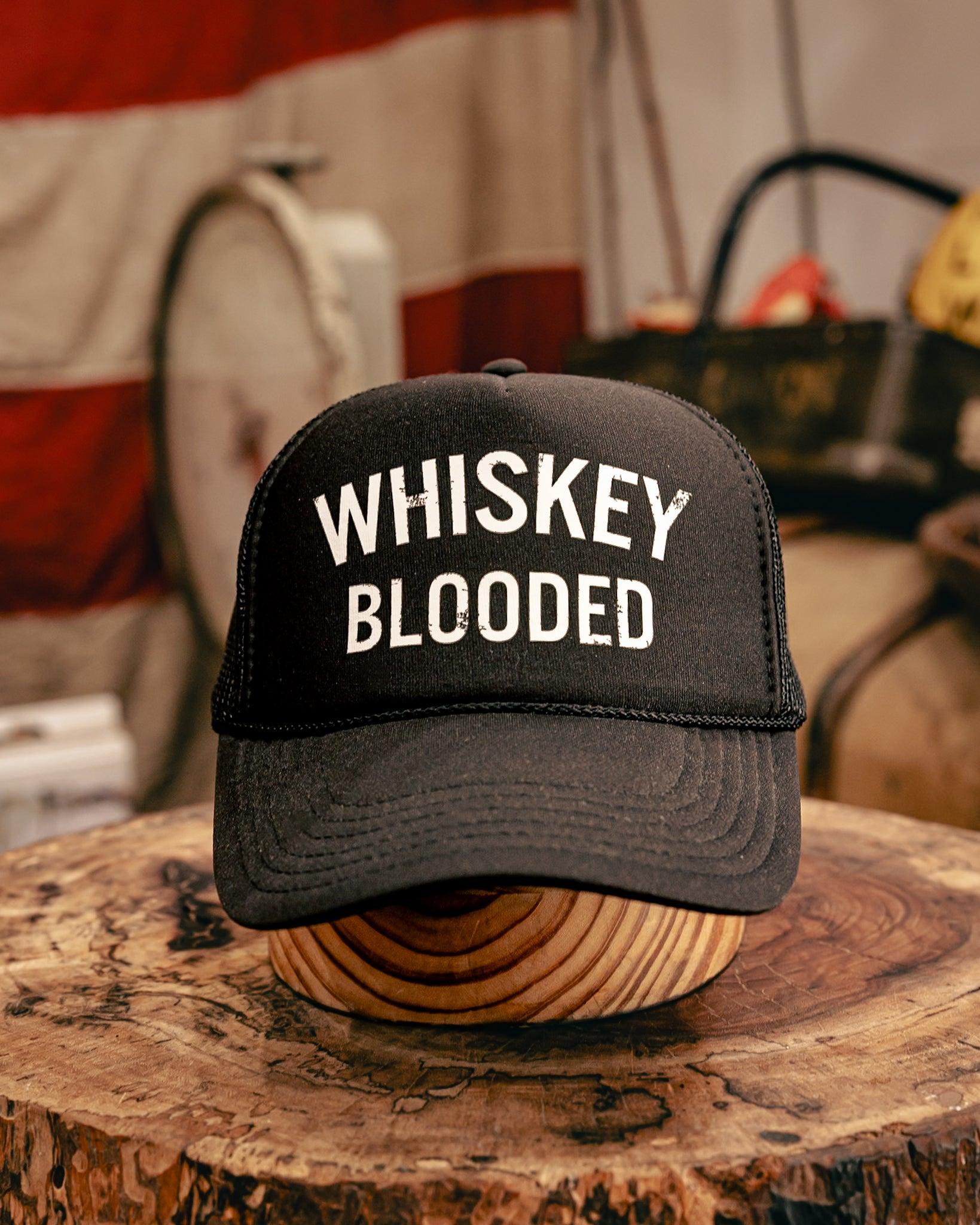 Poolside Trucker Hat | Whiskey Blooded | Black | Manready Mercantile