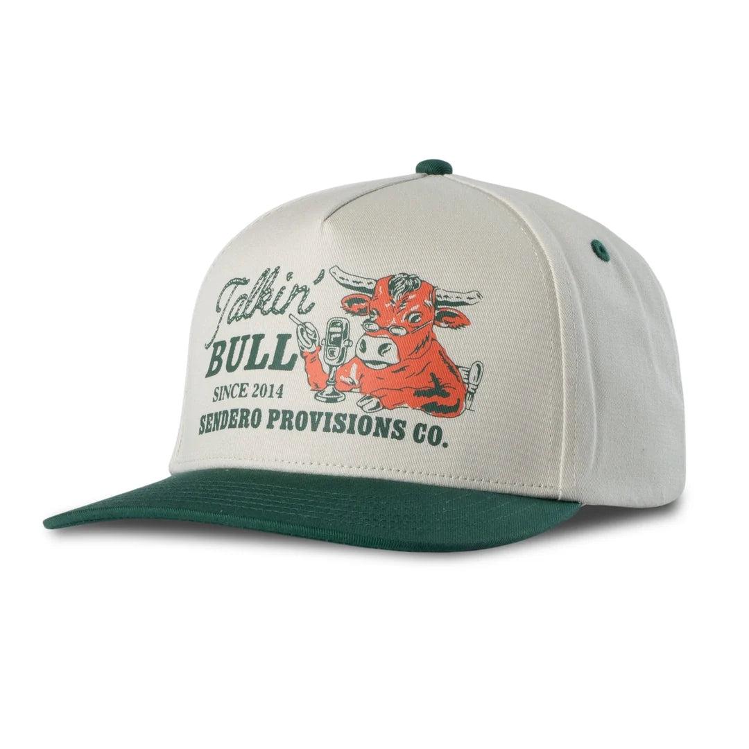 Talkin Bull Hat | White & Green | Sendero Provisions Co.