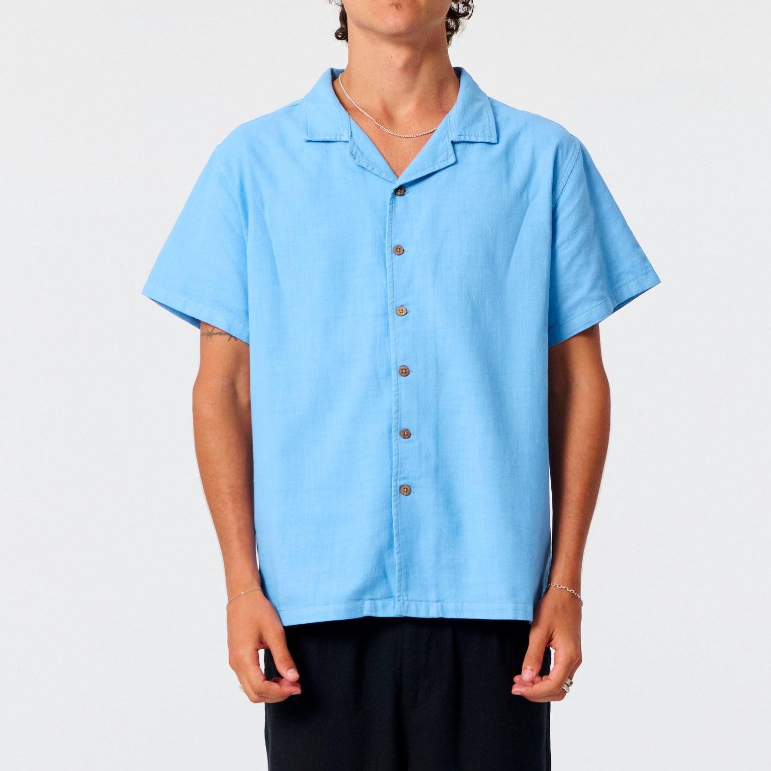 Ernie Resort Shirt | Stone Blue | Critical Slide