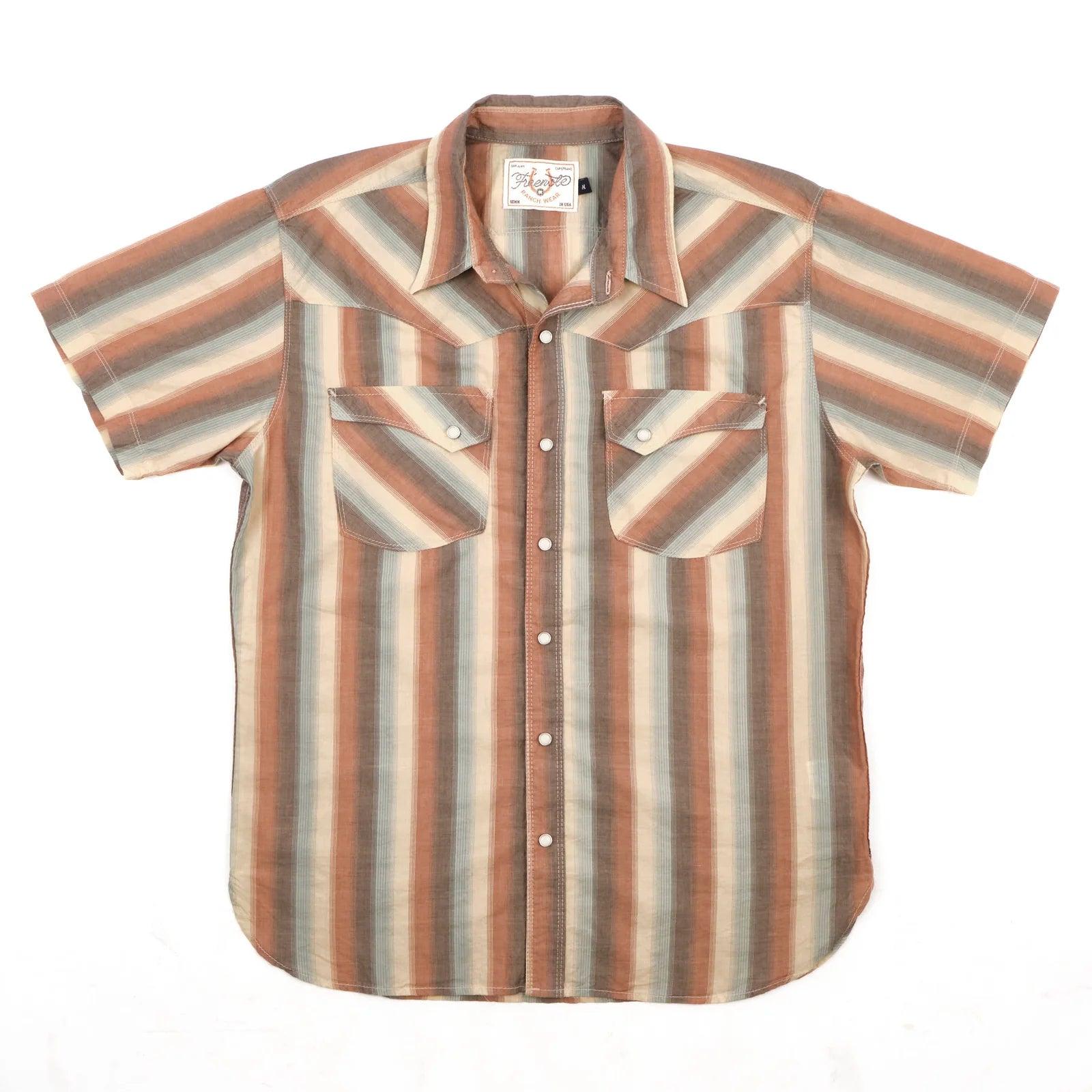 Calico S/S Shirt | Desert Stripe | Freenote Cloth
