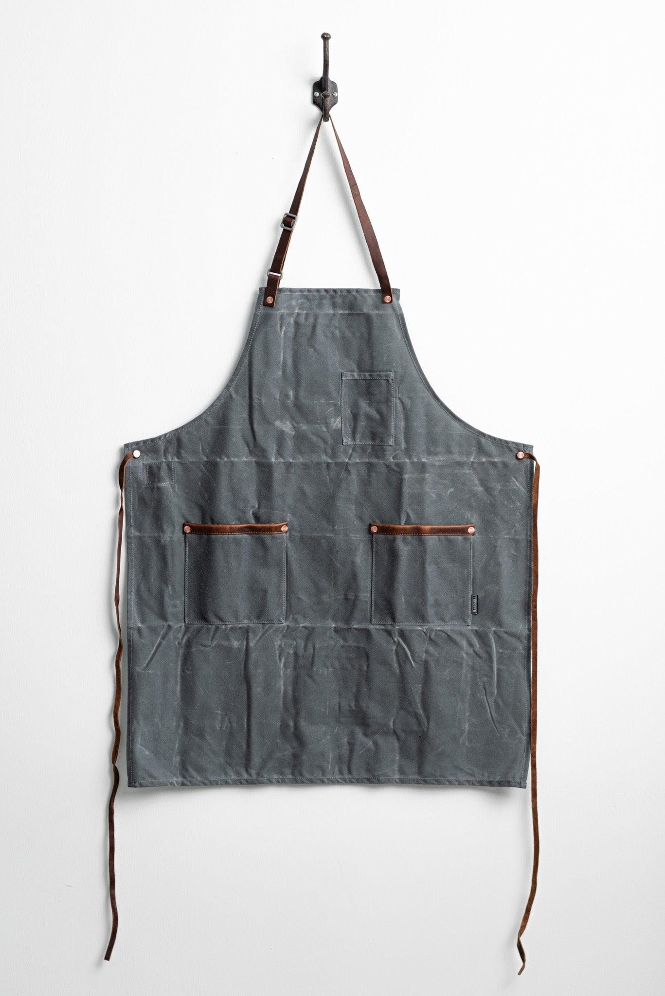 Industry Apron | Charcoal Waxed Canvas | Hardmill