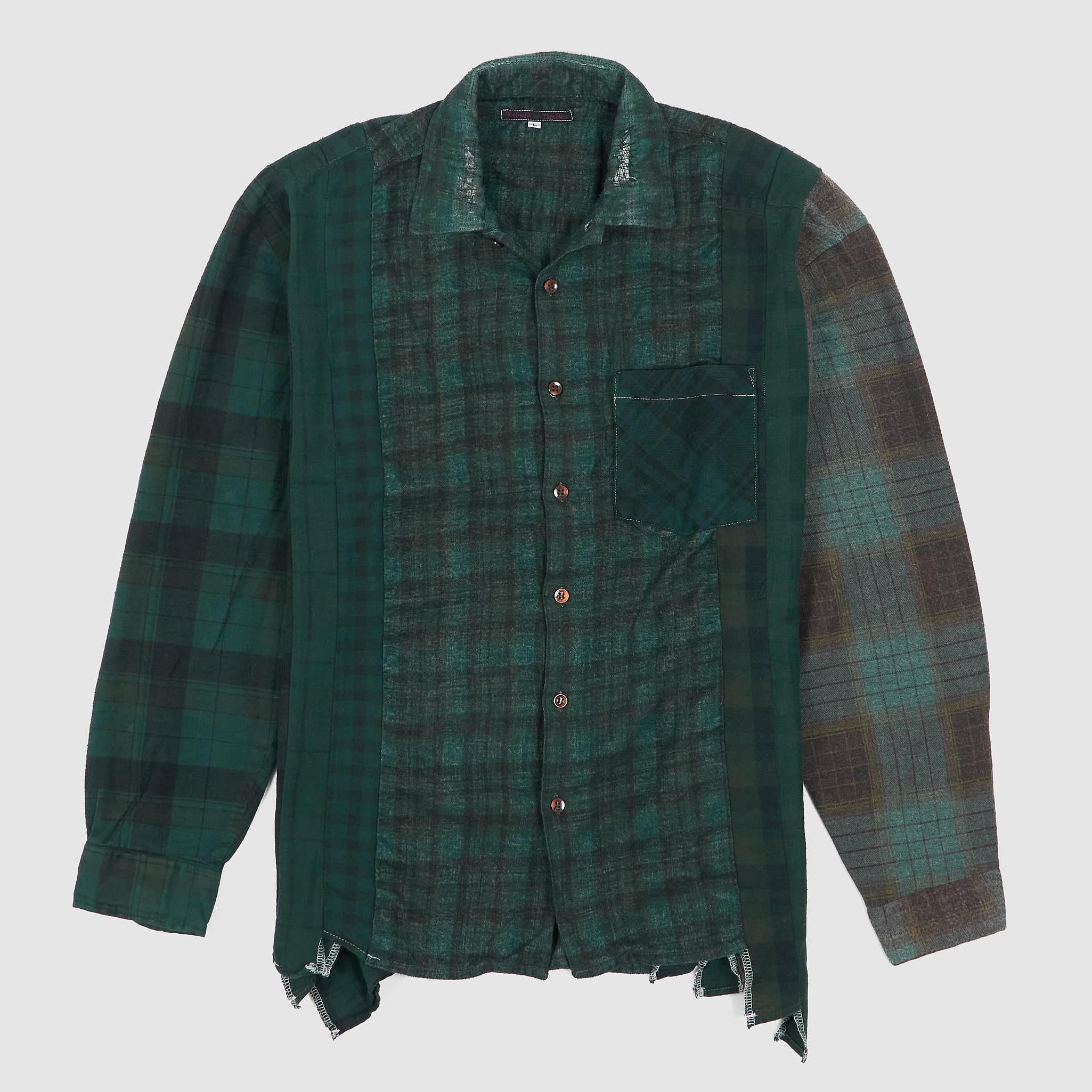 Japan Rebuild 7-Cuts Plaid Flannel Shirt Unisex