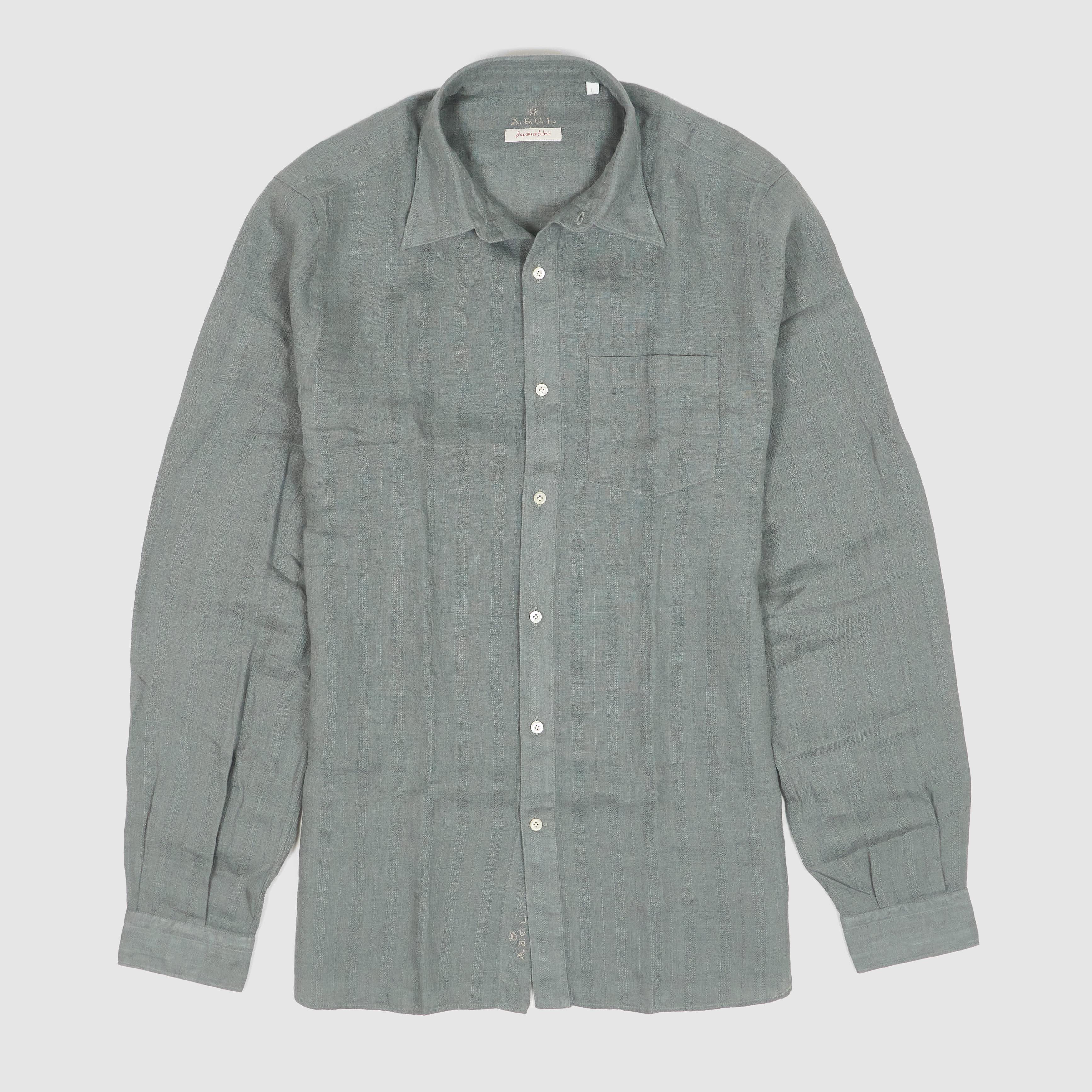 A.B.C.L Long Sleeve Studio Linen Woven Pattern Shirt