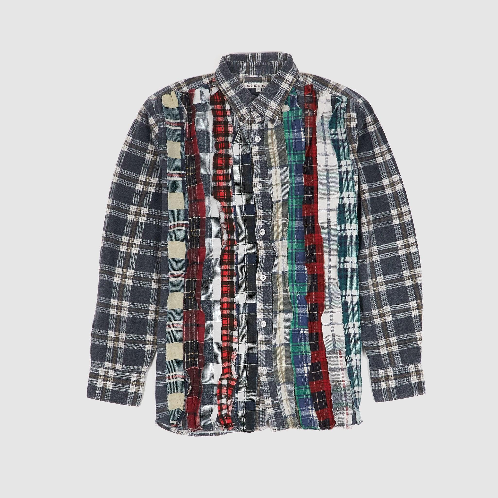 Japan Rebuild 7-Cuts Plaid Flannel Shirt Unisex