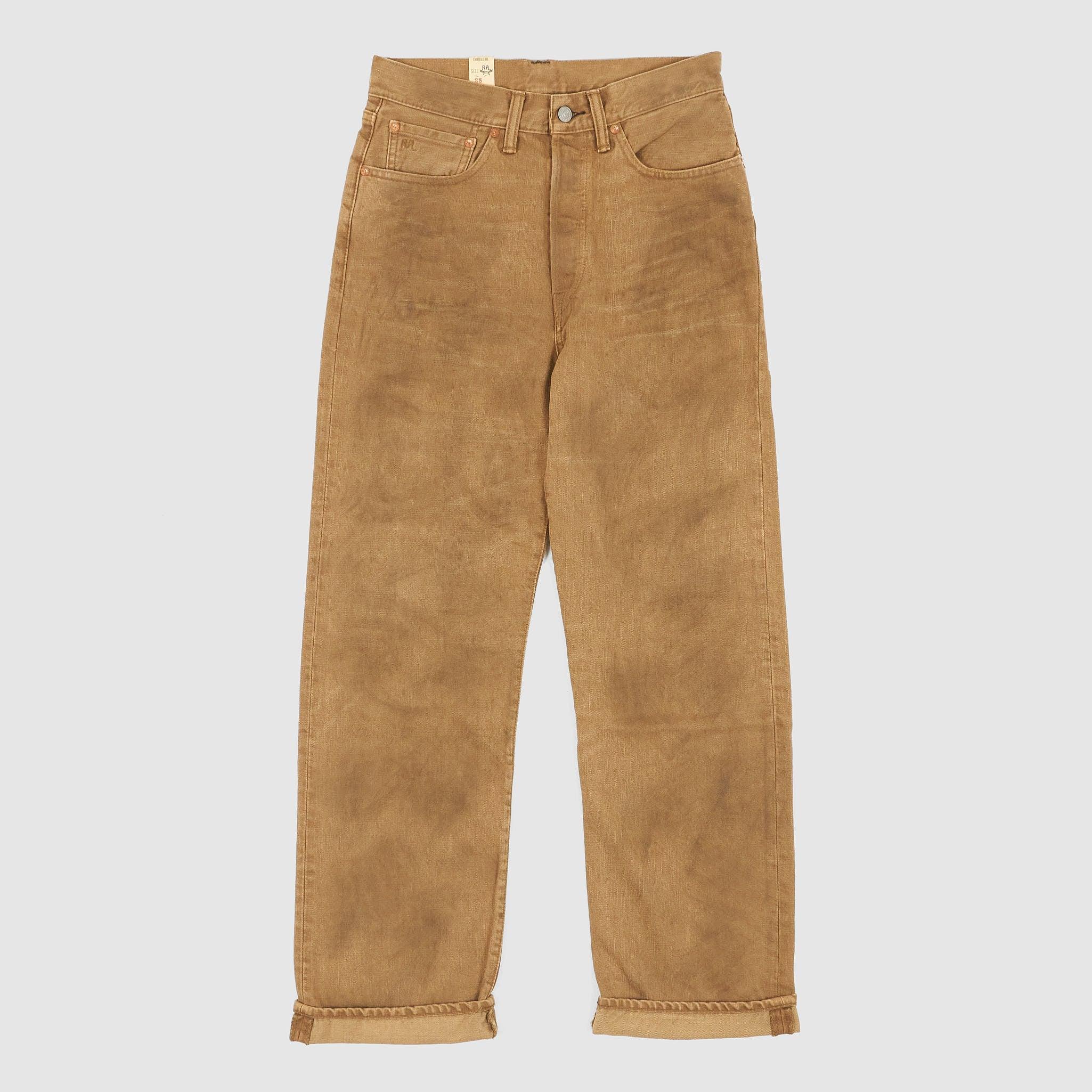Ladies 5 Pocket Wide Fitted High Boy Brown Duck Jeans
