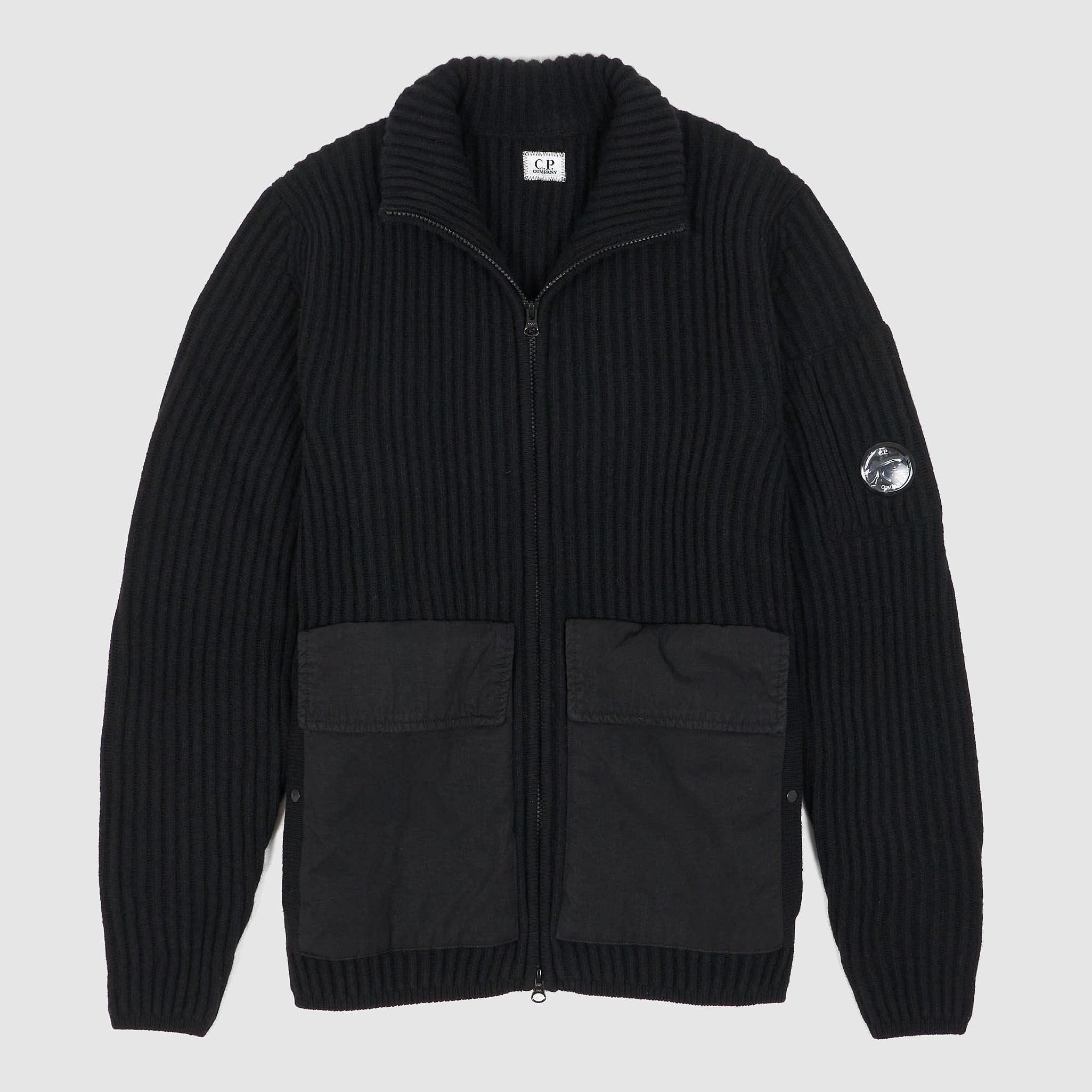 Rib Knitted Wool Cardigan