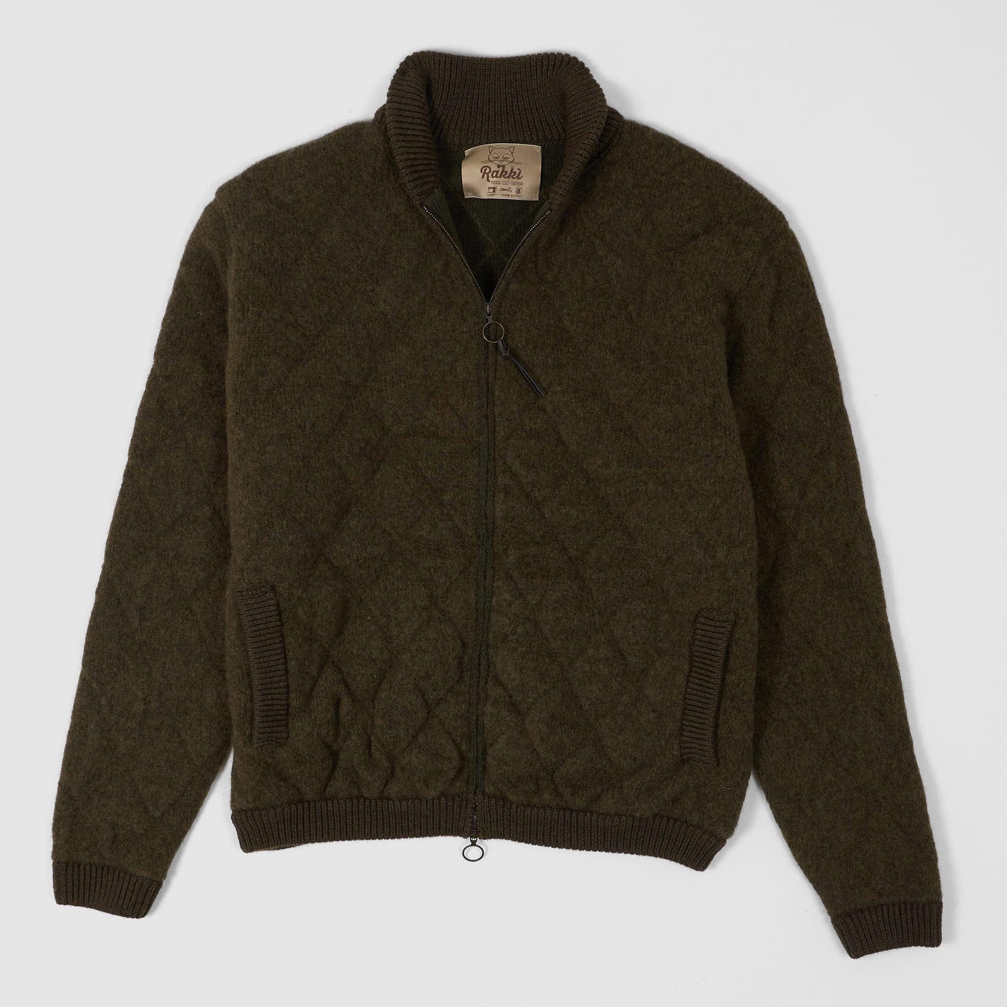 Quilted Baby Camel Blend Zip Cardigan Steve McQueen Jacket