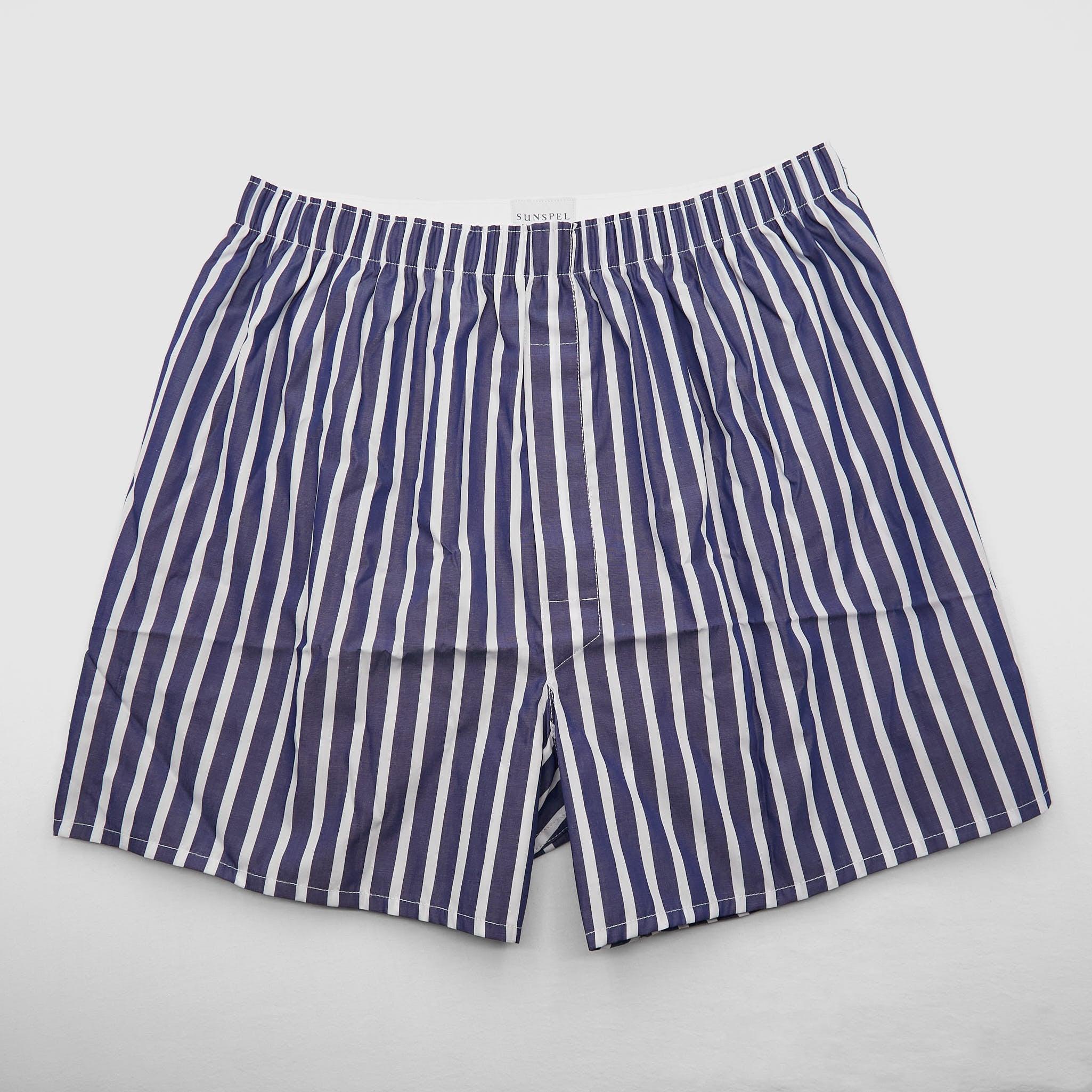 Classic Blue White Stripe Boxers