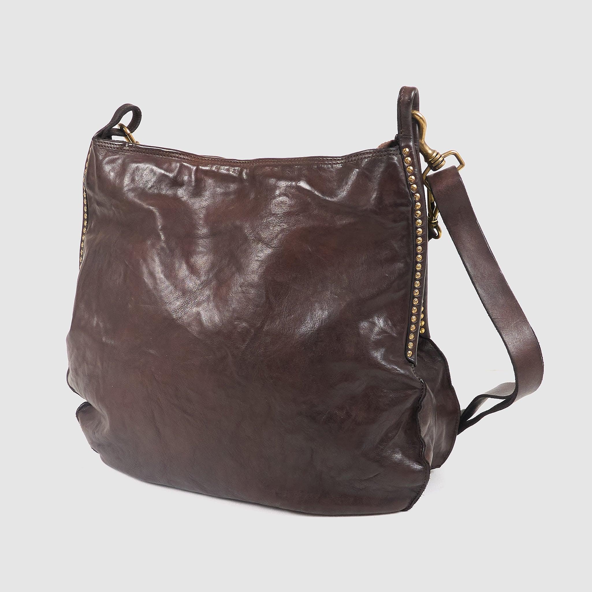 Leather Studded Shoulder Bag