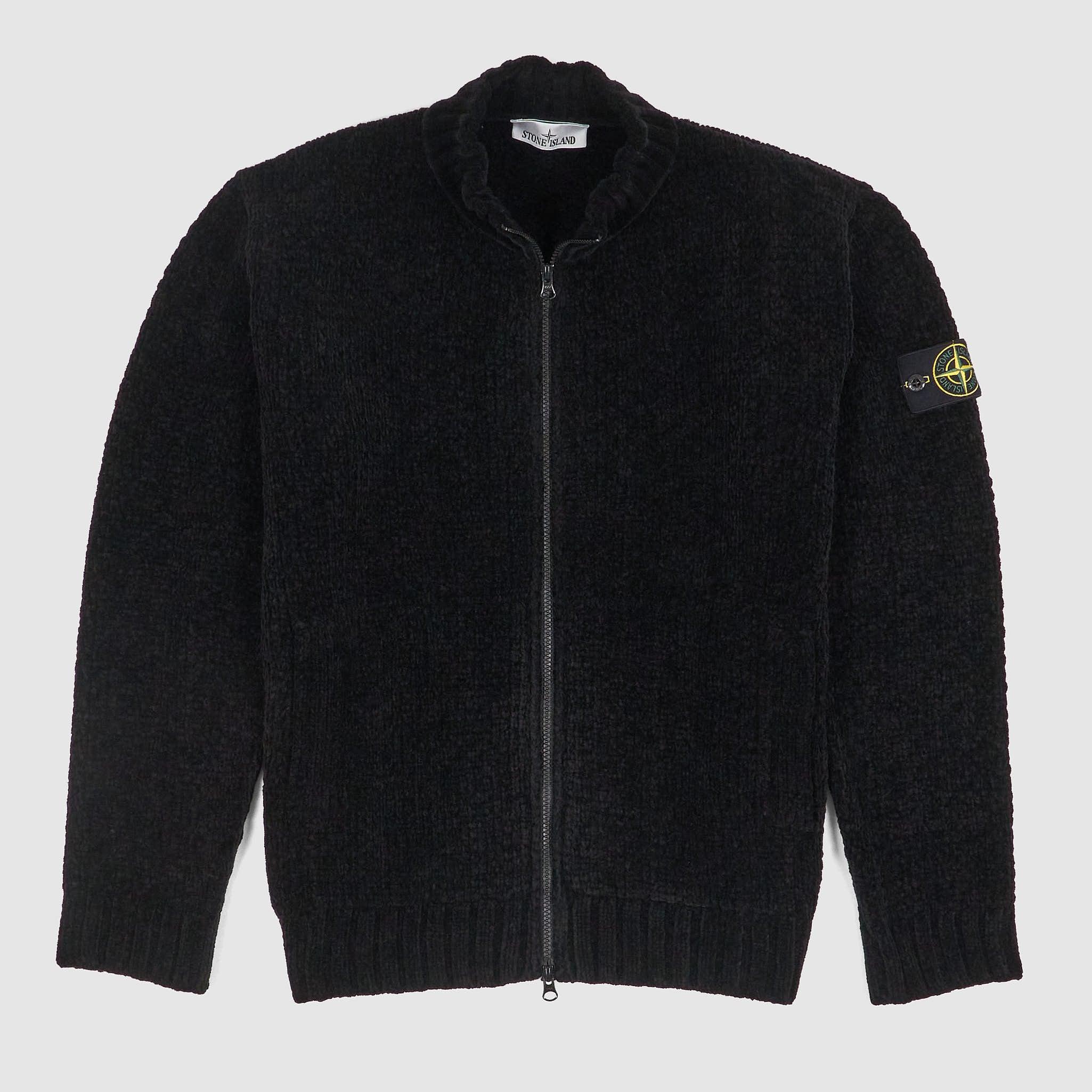 Chenille Full Zip Knit Cardigan