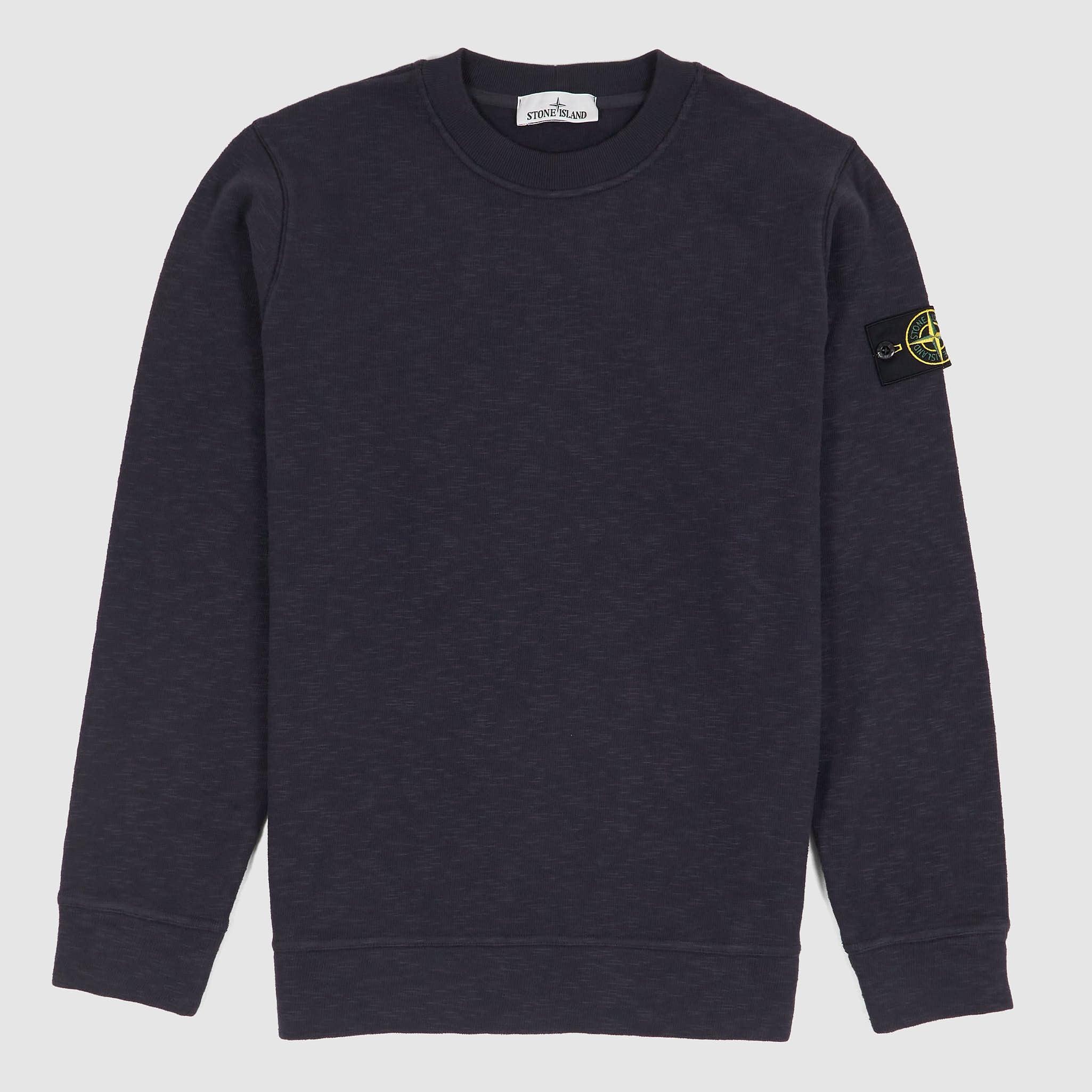Slub- Cotton Crew Neck Sweatshirt