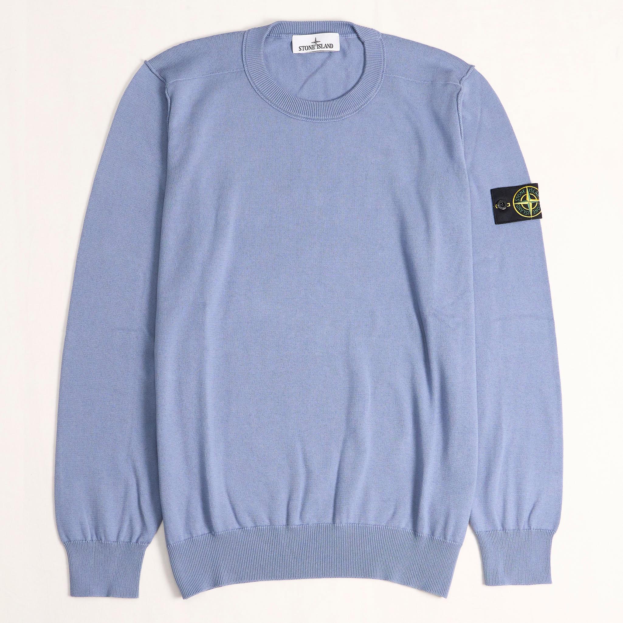 Light Knitted Cotton Crew Neck Pullover