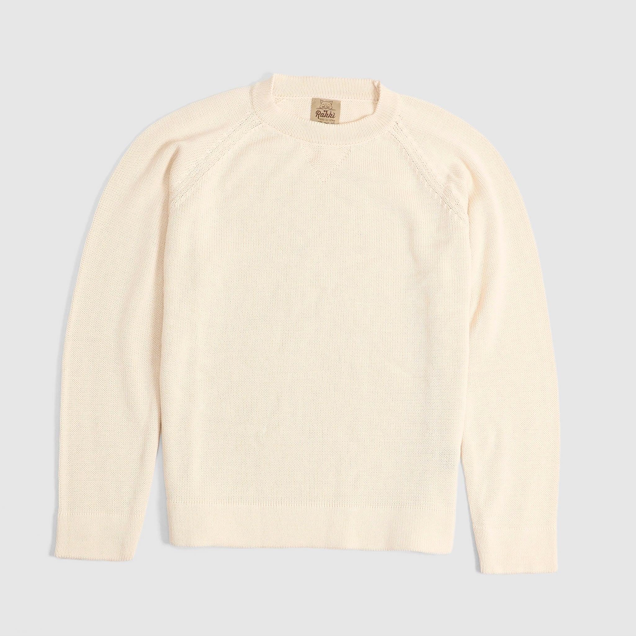 Knitted Cotton Yarn Crew Neck Pullover