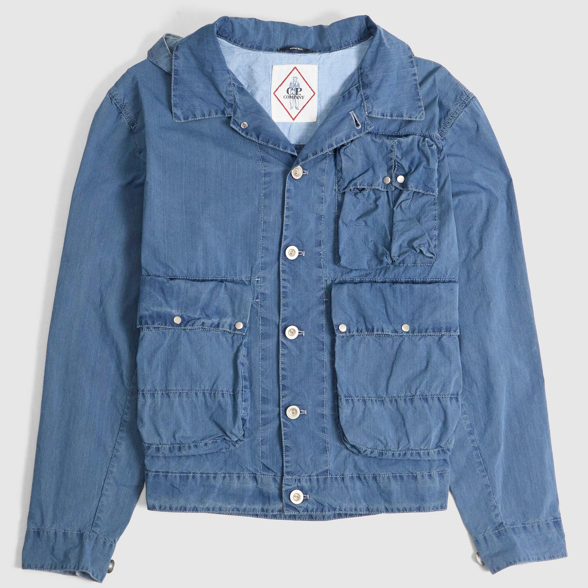 Outerwear Chambray Hooded Jacket