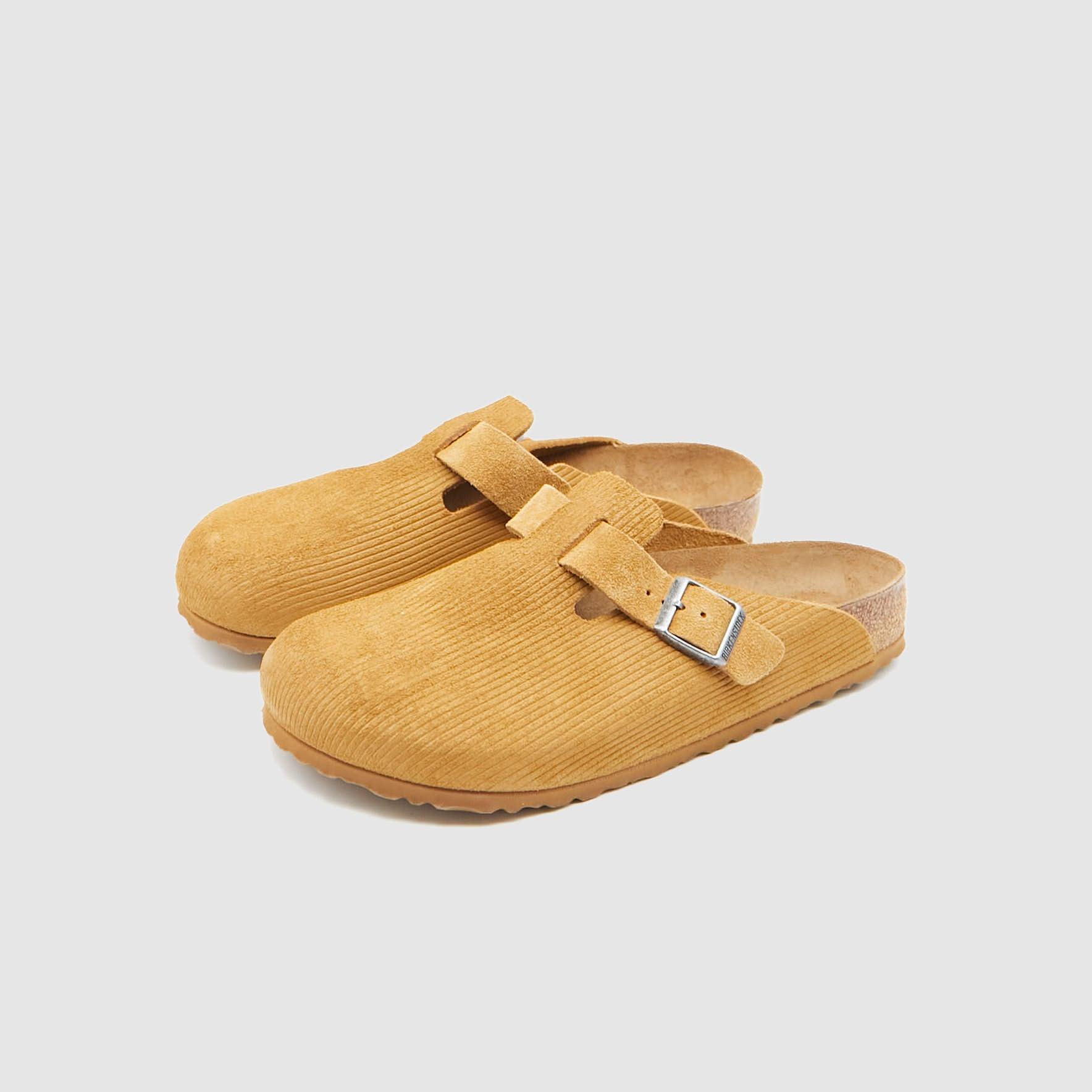 Boston Leather Corduroy Natural Clogs