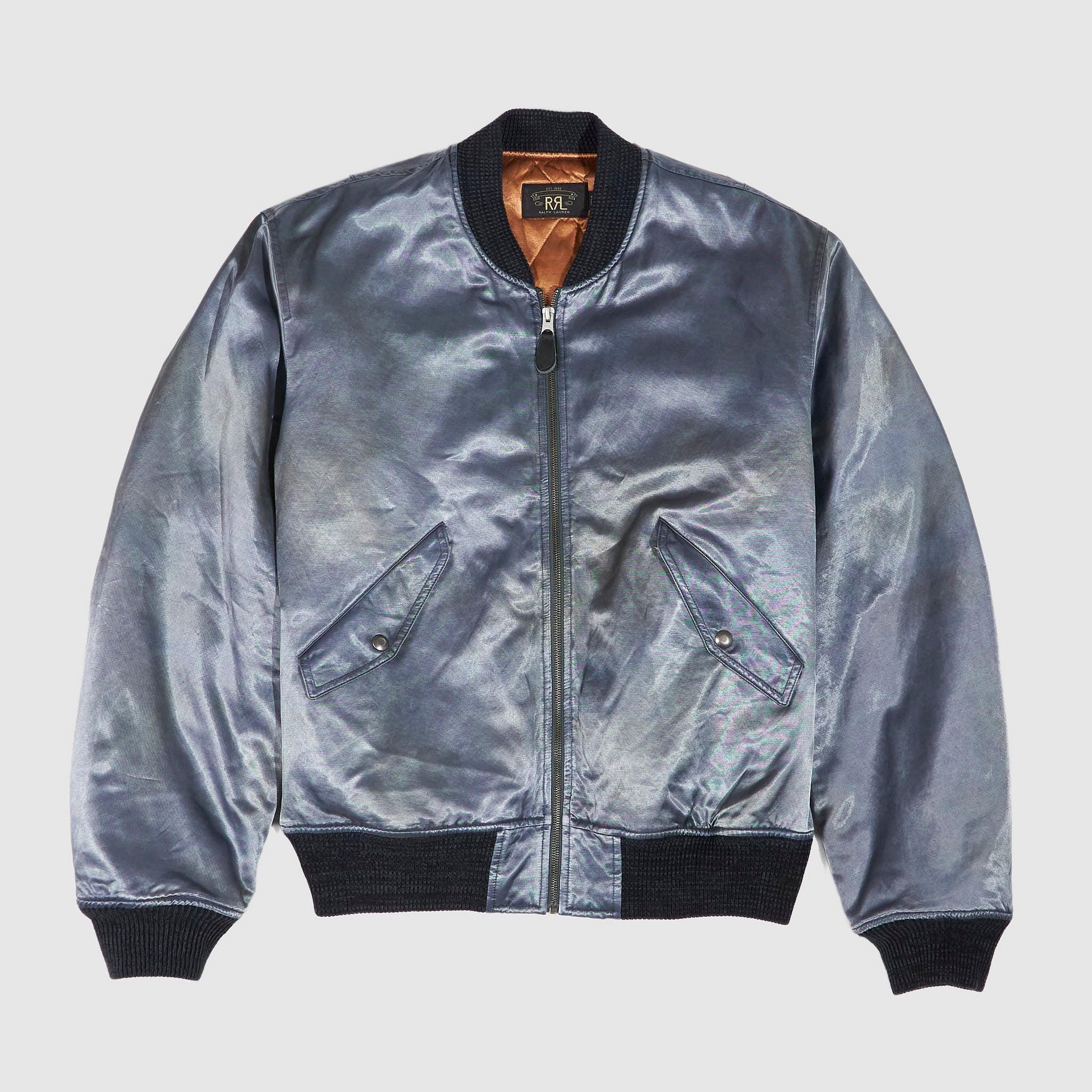 Embroidered Satin Pilot Jacket