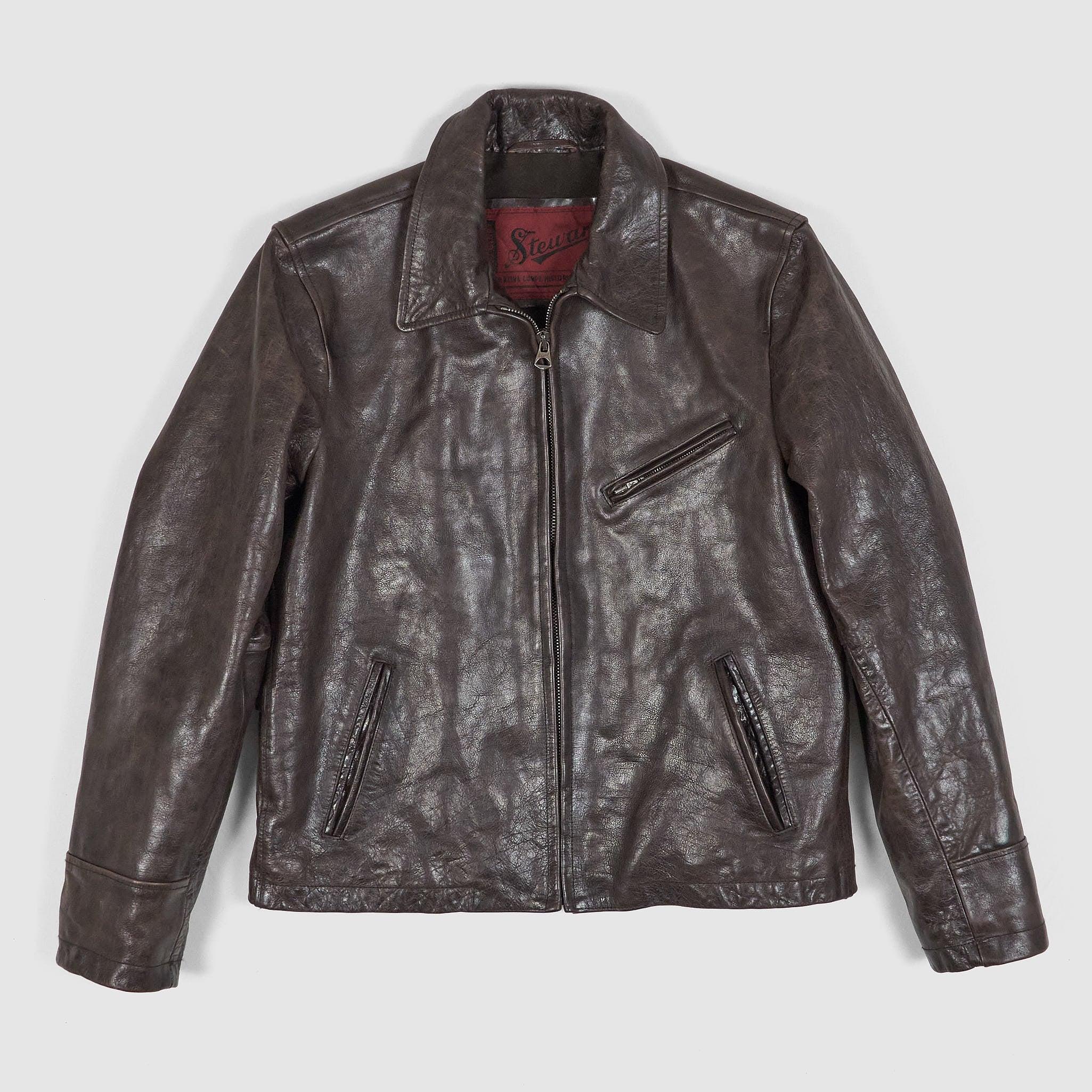 Buffalo Half Belt Riders Leather Jacket