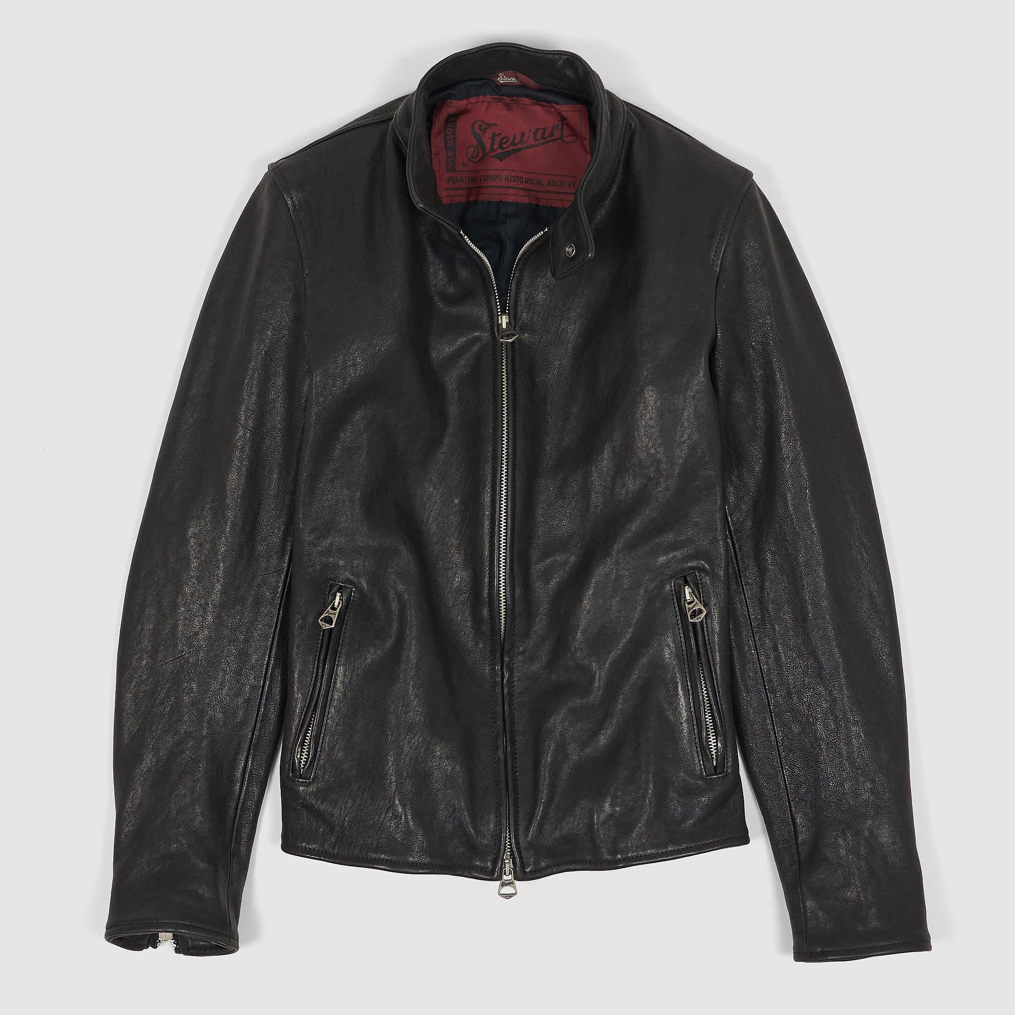 Ladies Café-Racer Leather Jacket