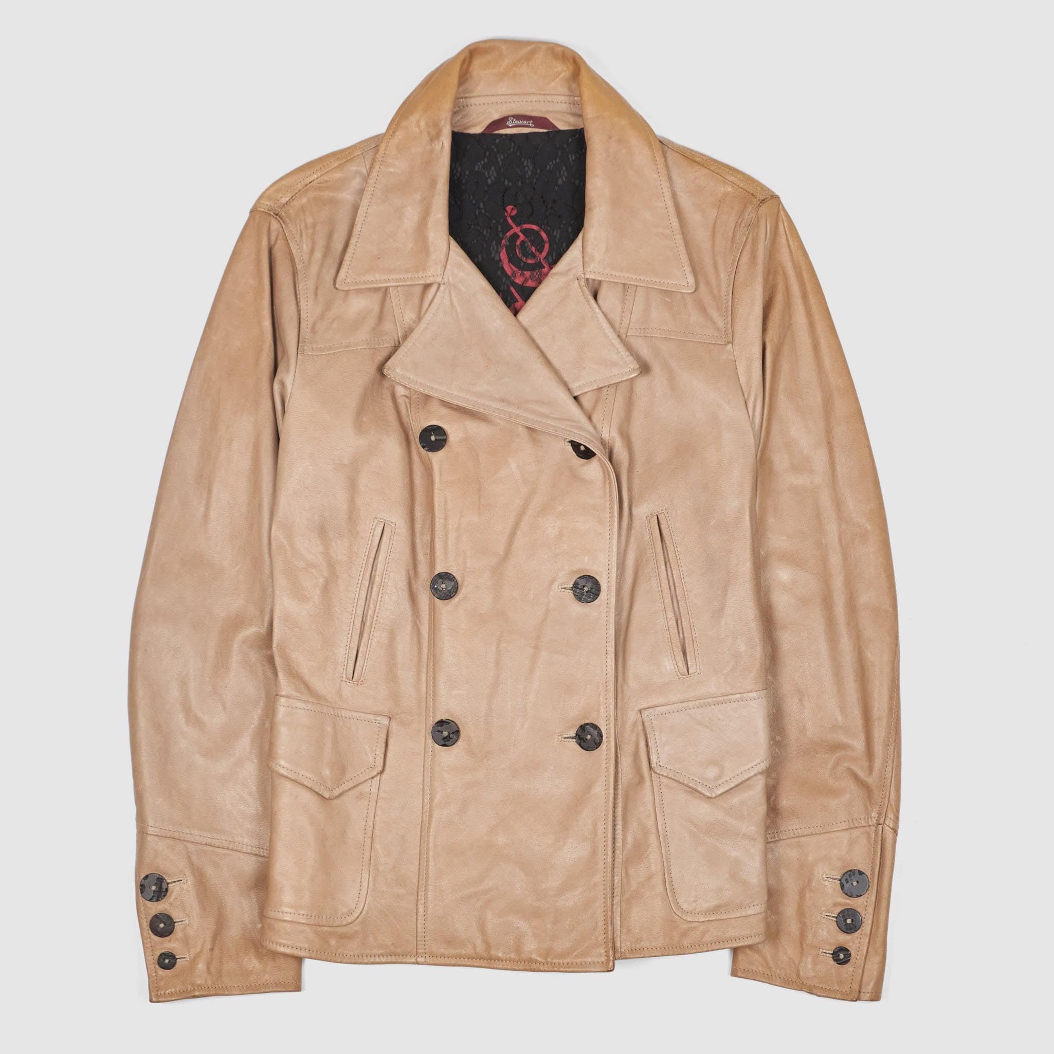 Ladies Peacoat Leather Jackets