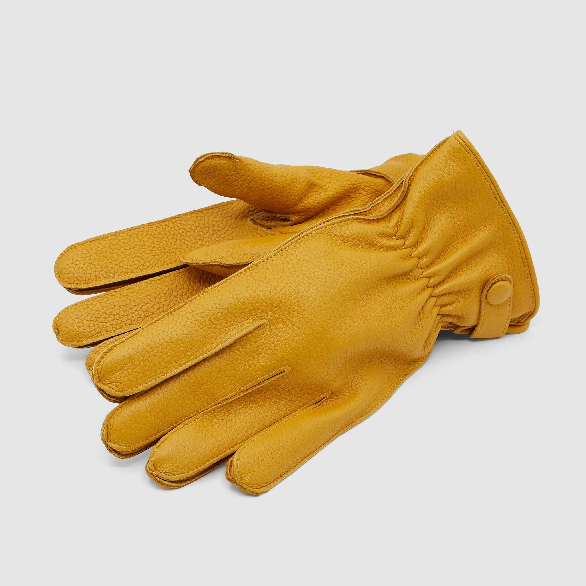 Deerskin Leather Cashmere Wool Blend Lined Gloves