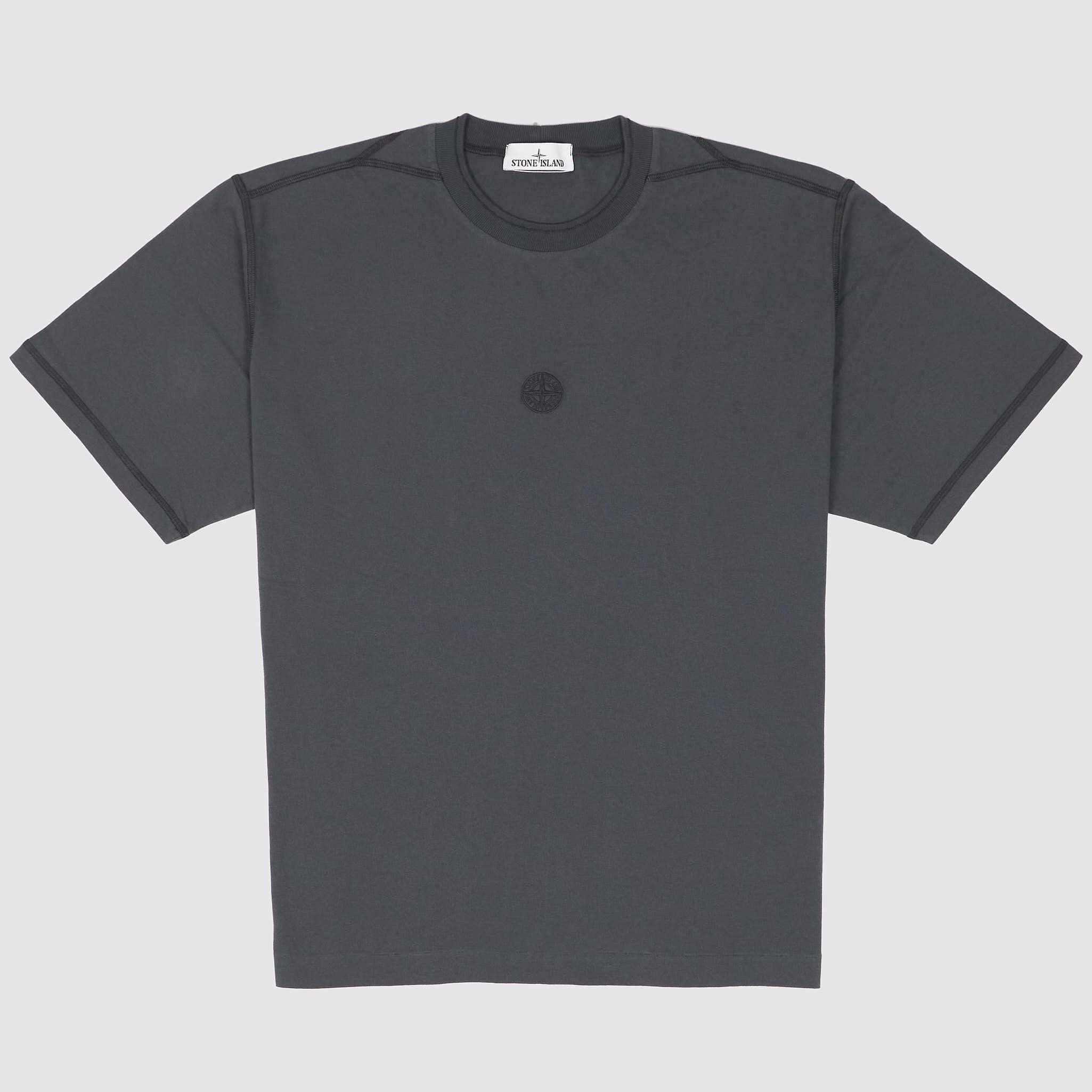 Crew Neck Organic Cotton  Embroidered  Logo T-Shirt