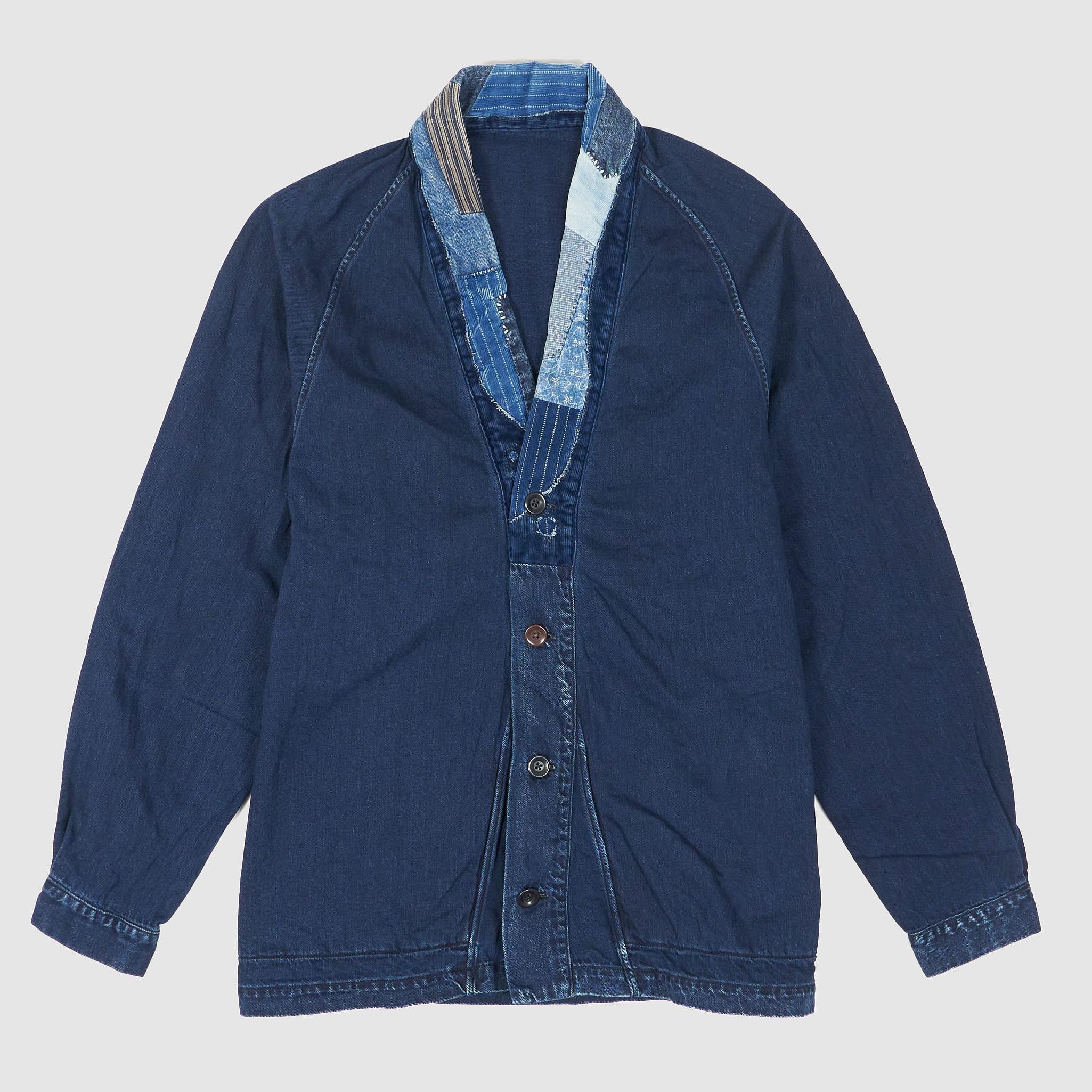 Kountry Disstressed 3 Buttons Noragi Remake Kimono Shirt