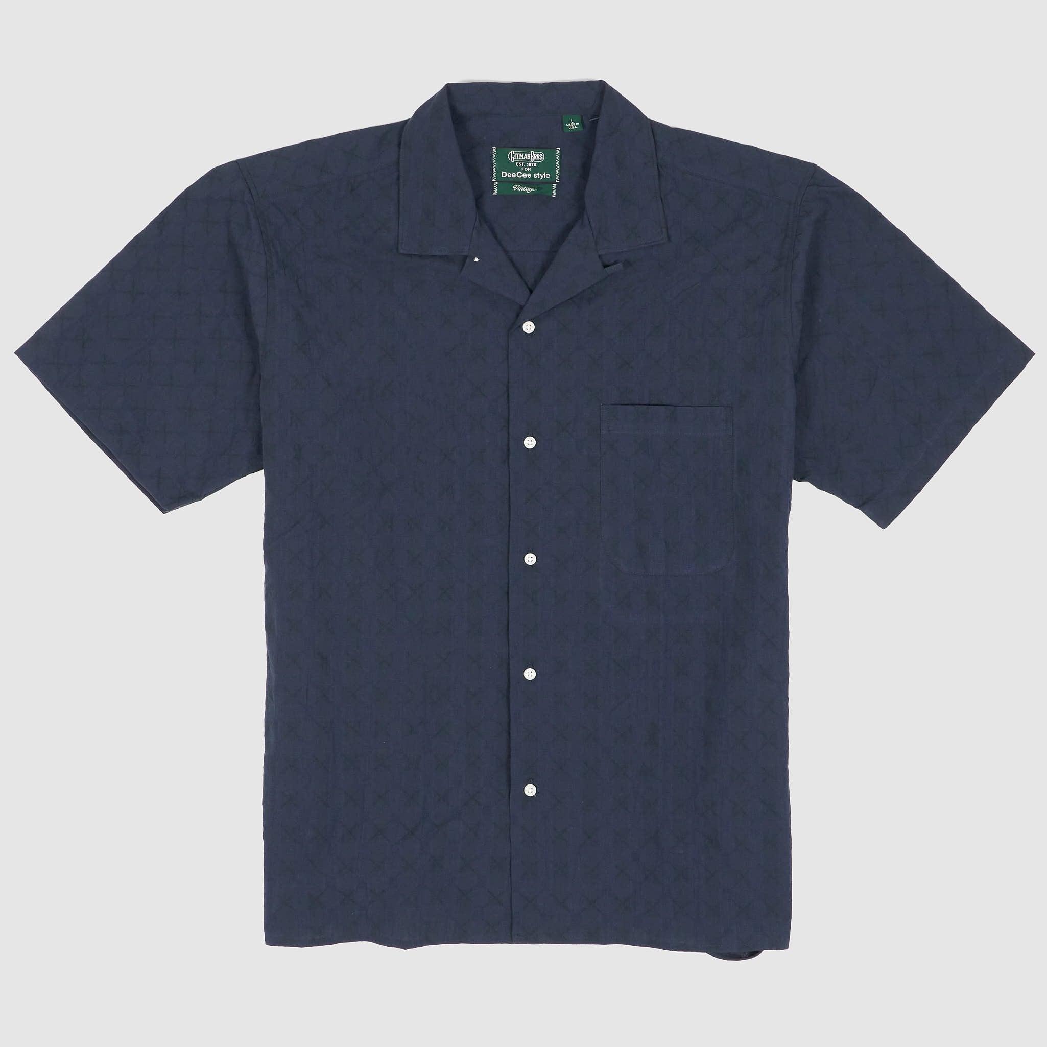 Short Sleeve Japanese Jacquard Camp Shirt