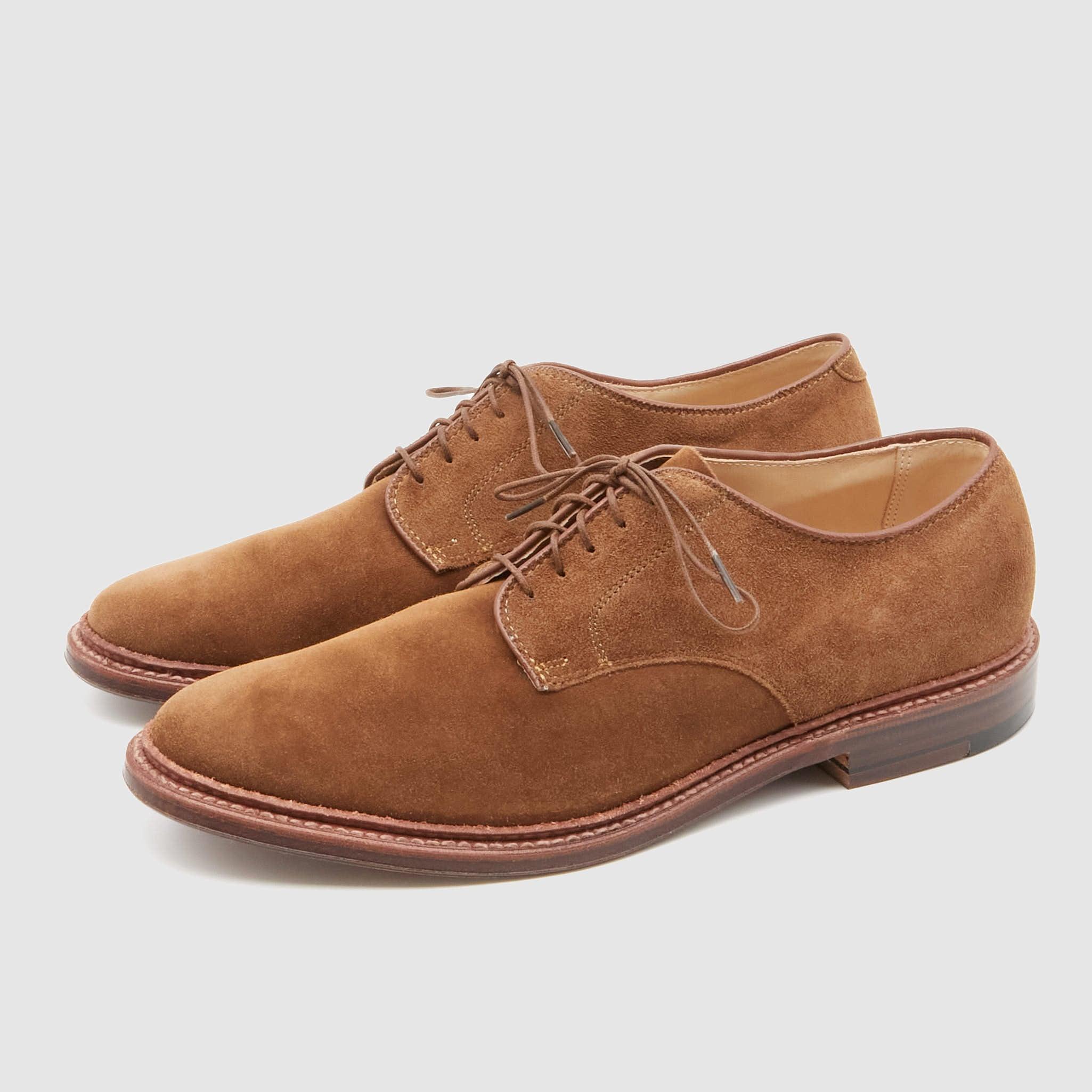 Alden Plain Toe Blucher quarter lined Snuff Suede Vamp 29336F